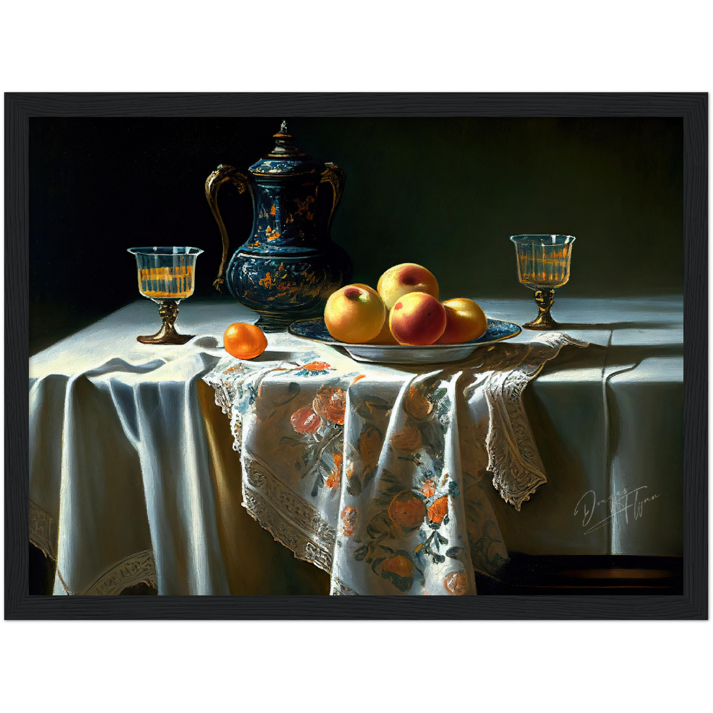 »Luxury at the table« retro poster
