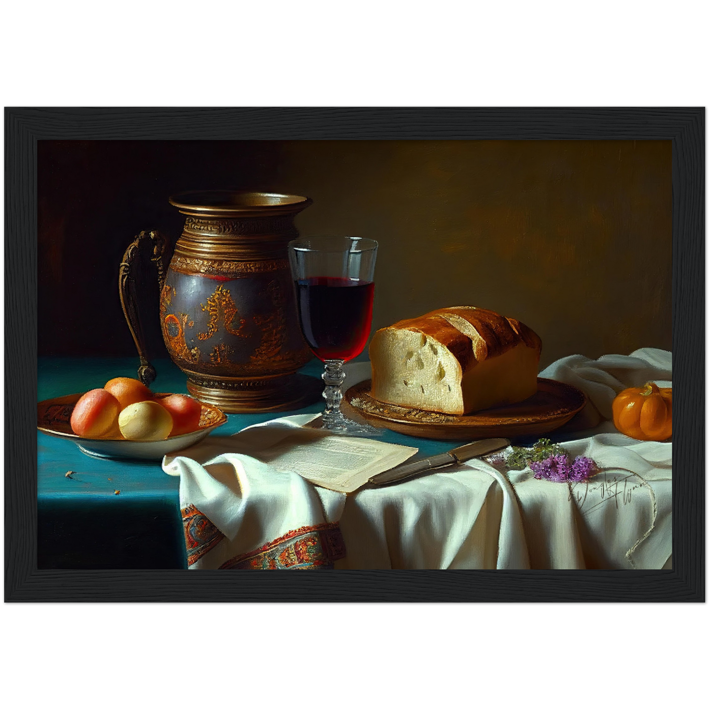»Meal for two« retro poster