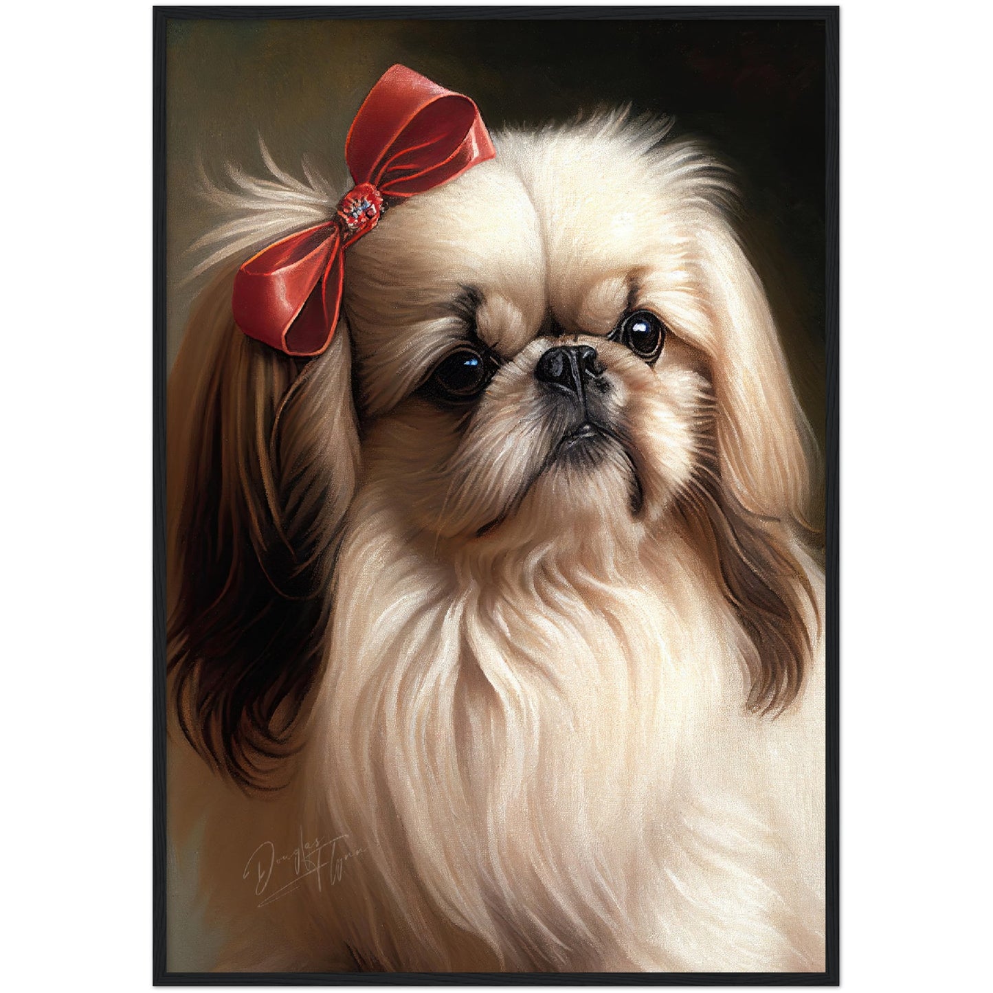 »Pekingese med rosett«