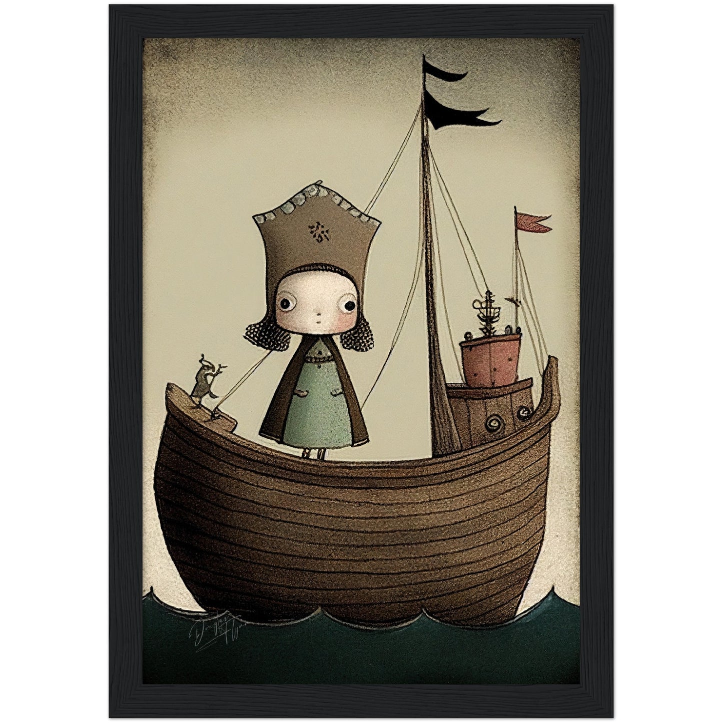»Grouchy Galleon And The Princess« retro poster