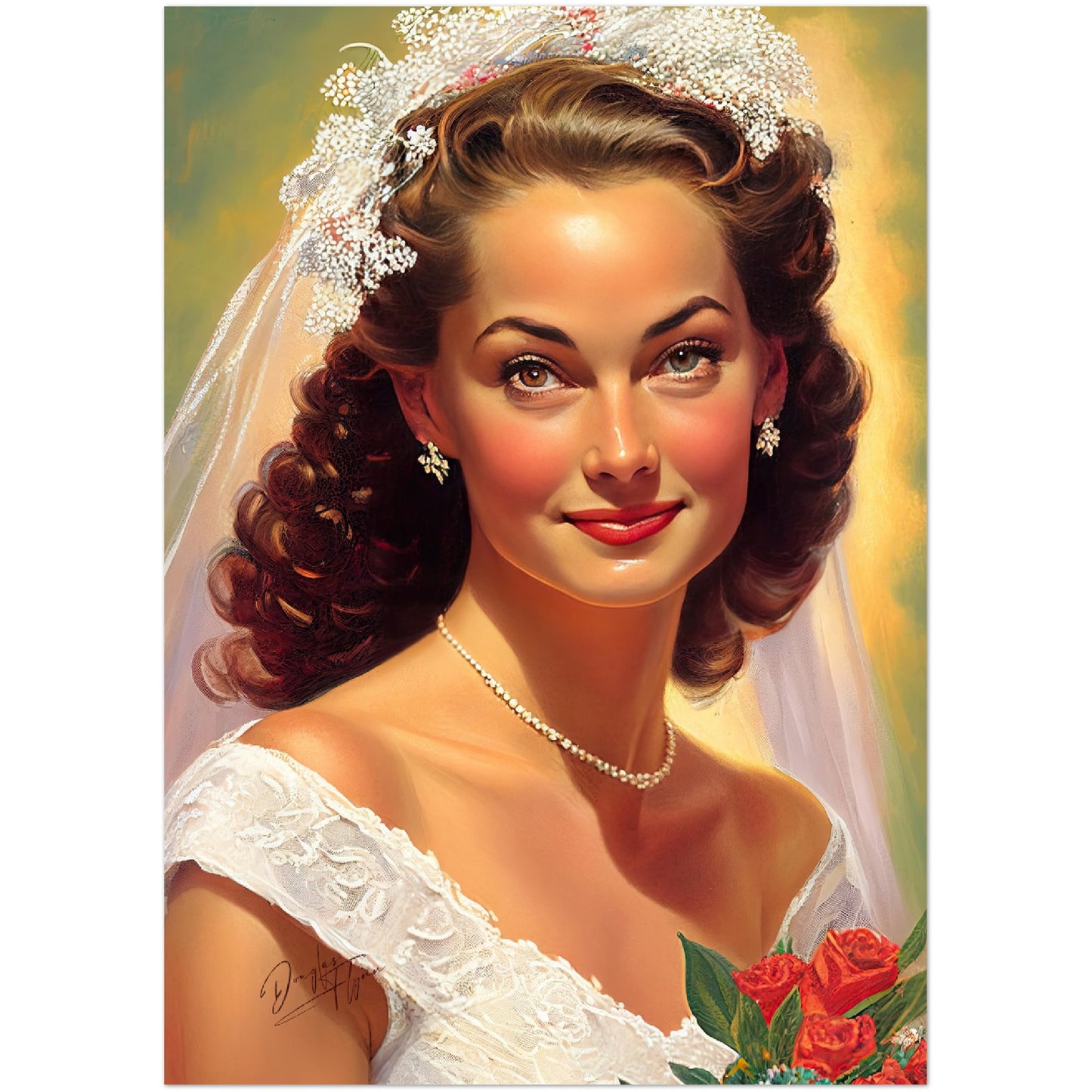 »Wedding Blissful Moments« retro poster
