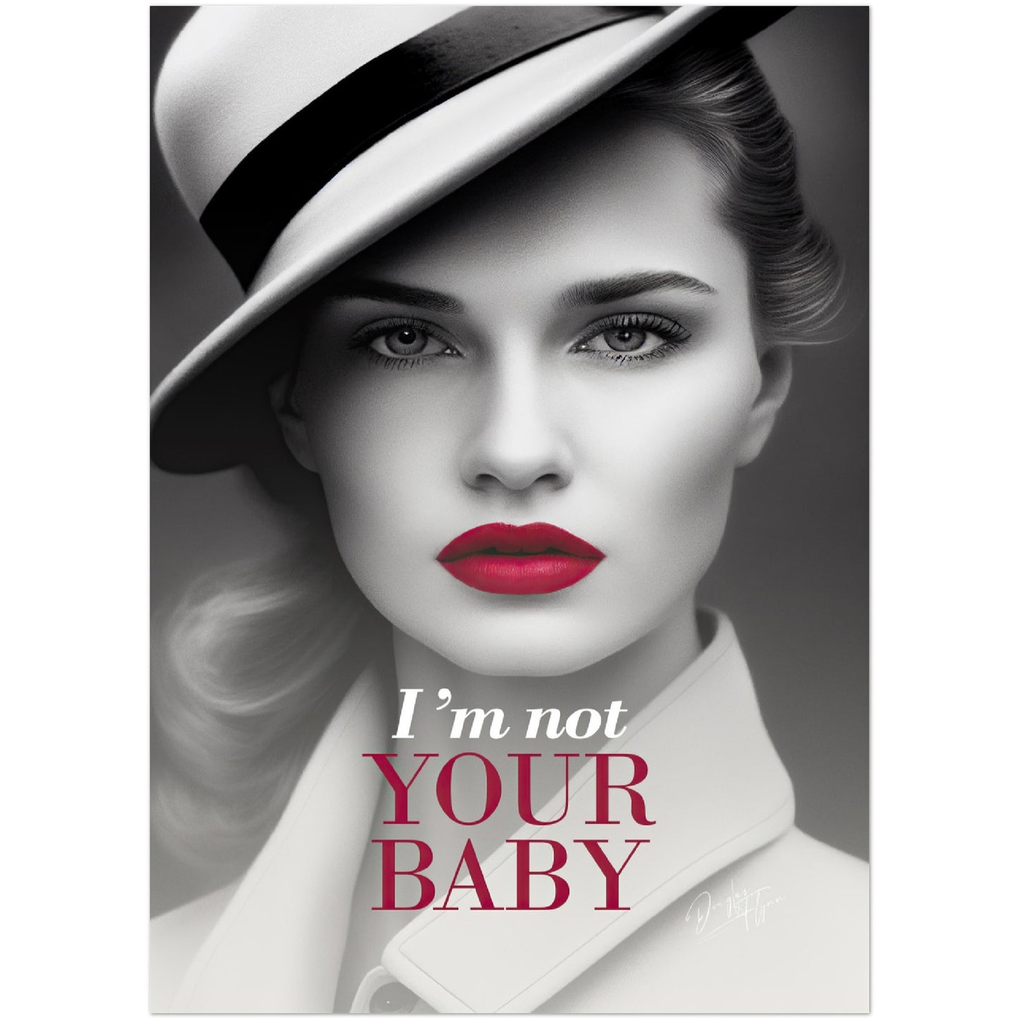 »Im Not Your Baby« retro poster