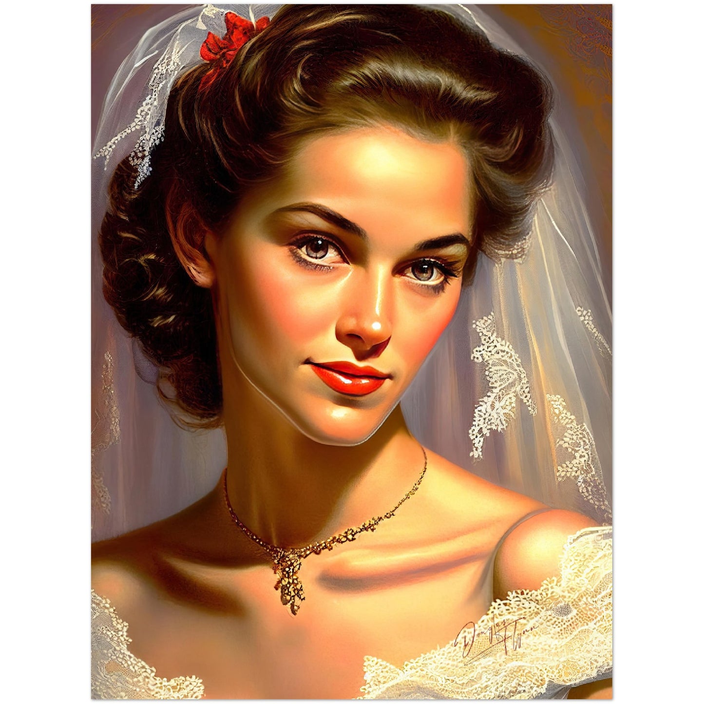 »Veiled Wedding« retro poster