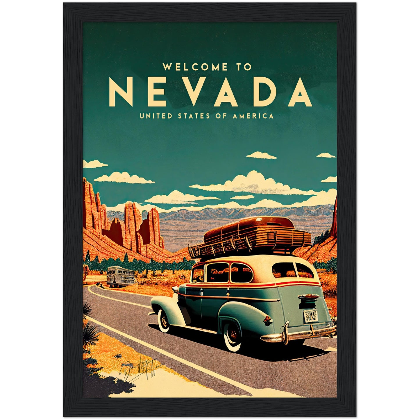 »Nevada, travel poster no 1« retro poster