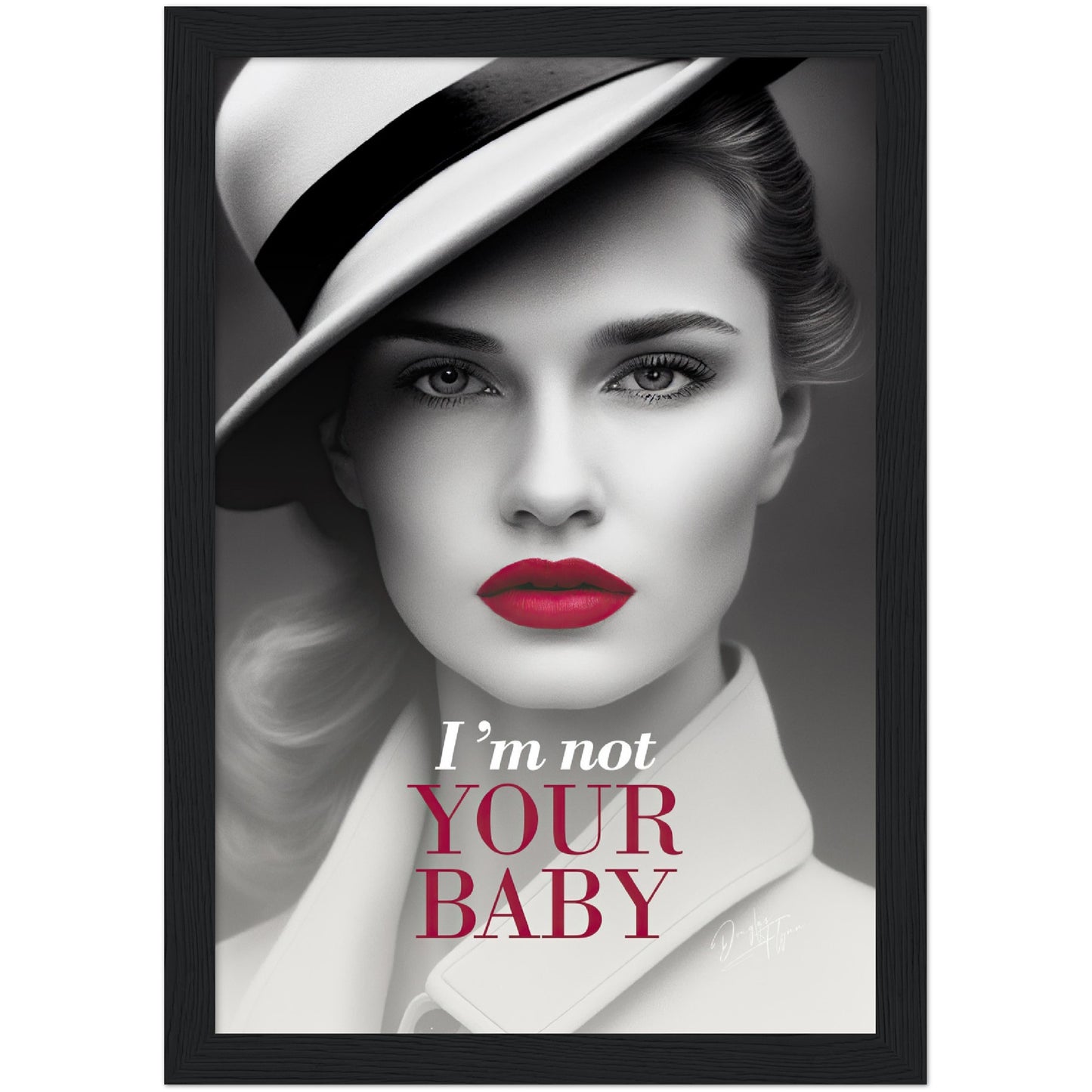 »Im Not Your Baby« retro poster