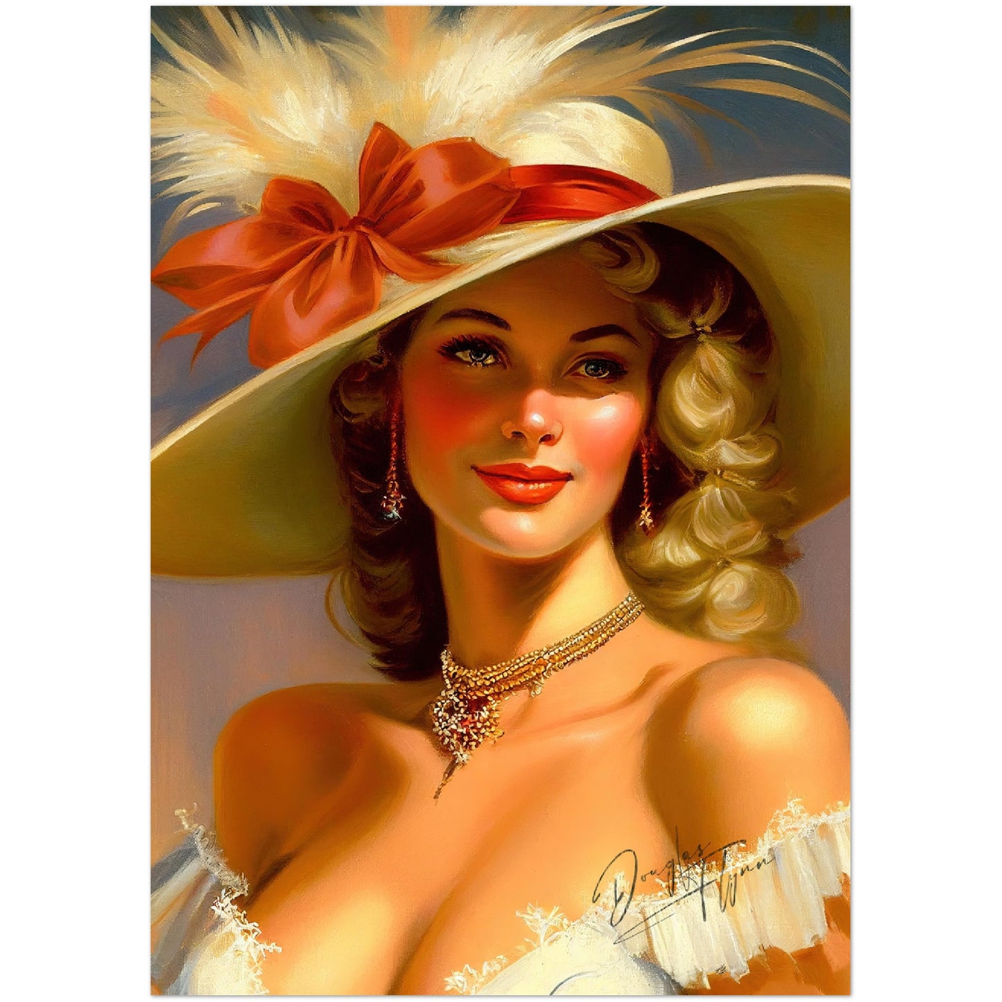 »Rebeccas's Royal Radiance« retro poster