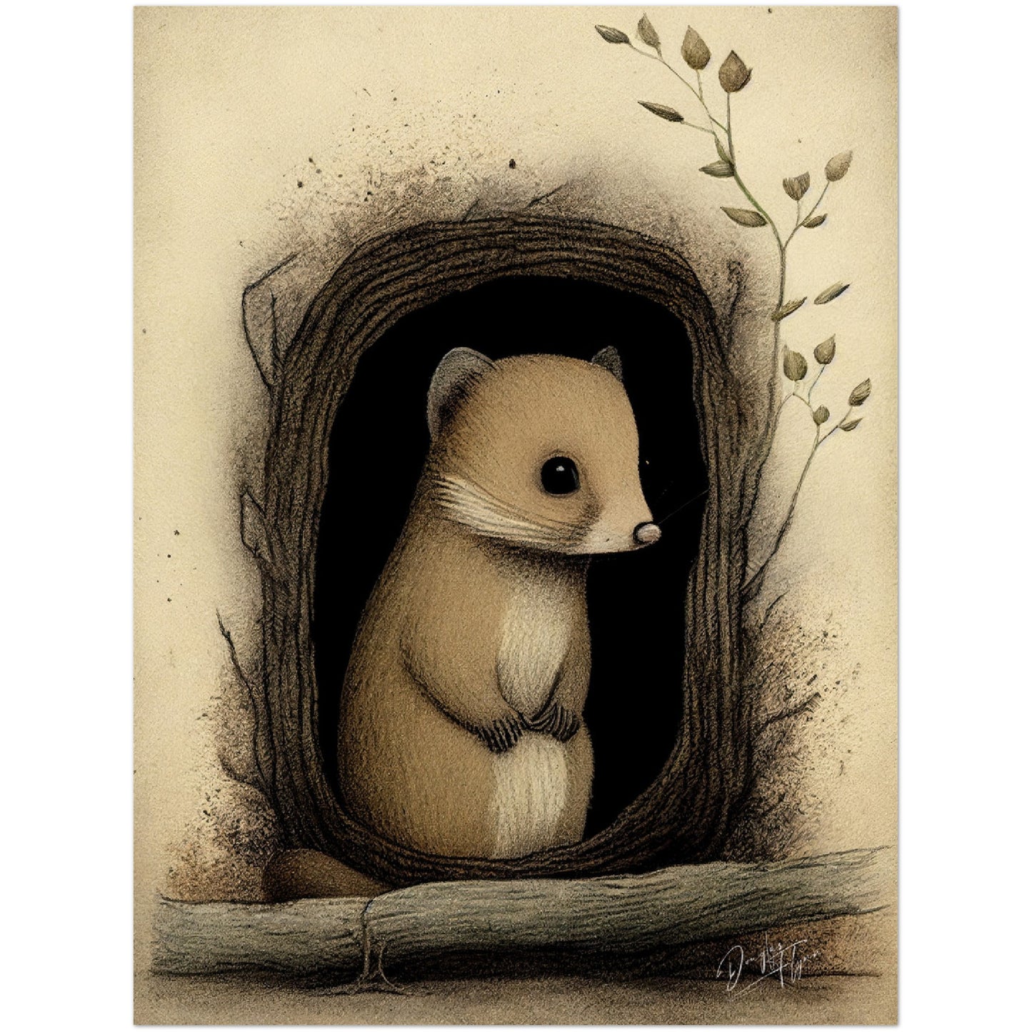 »Dormouse Huddle And Ponder« retro poster