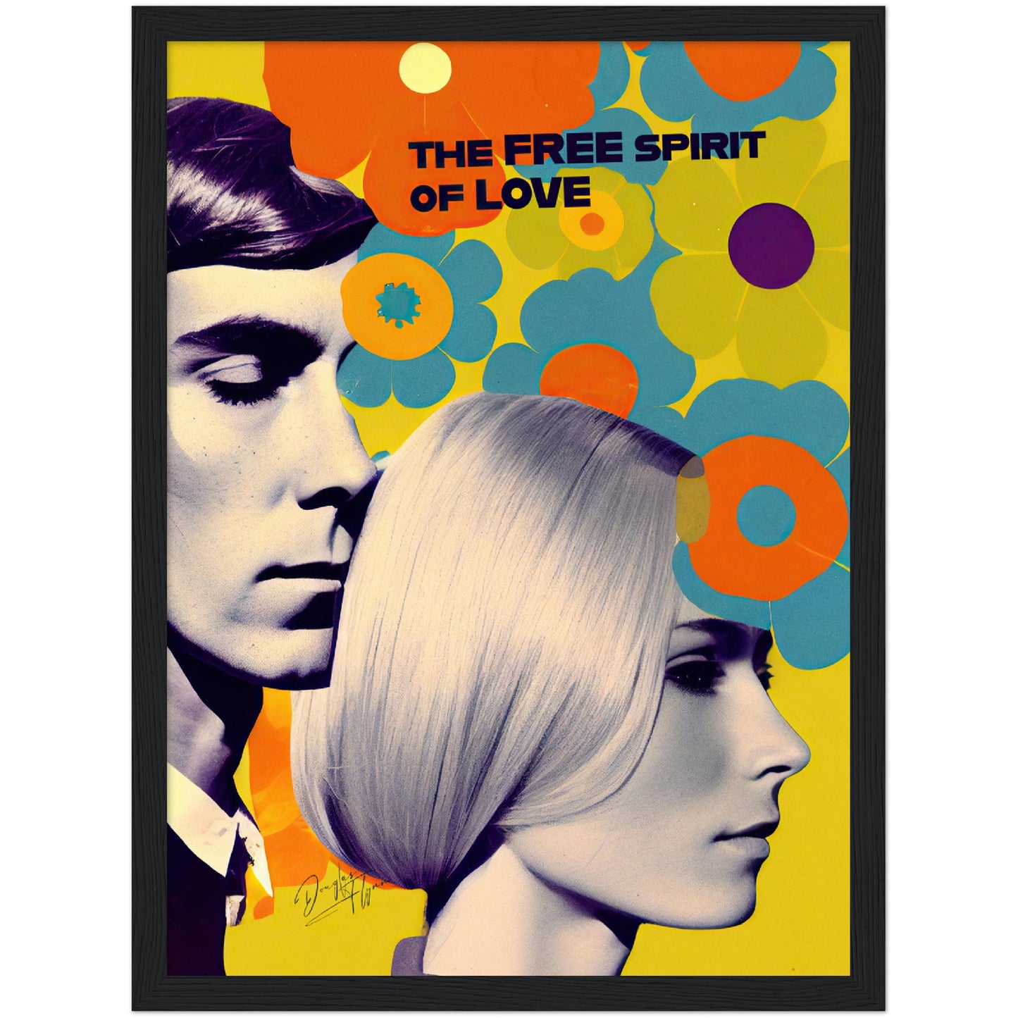 »The Free Spirit of Love«retro poster