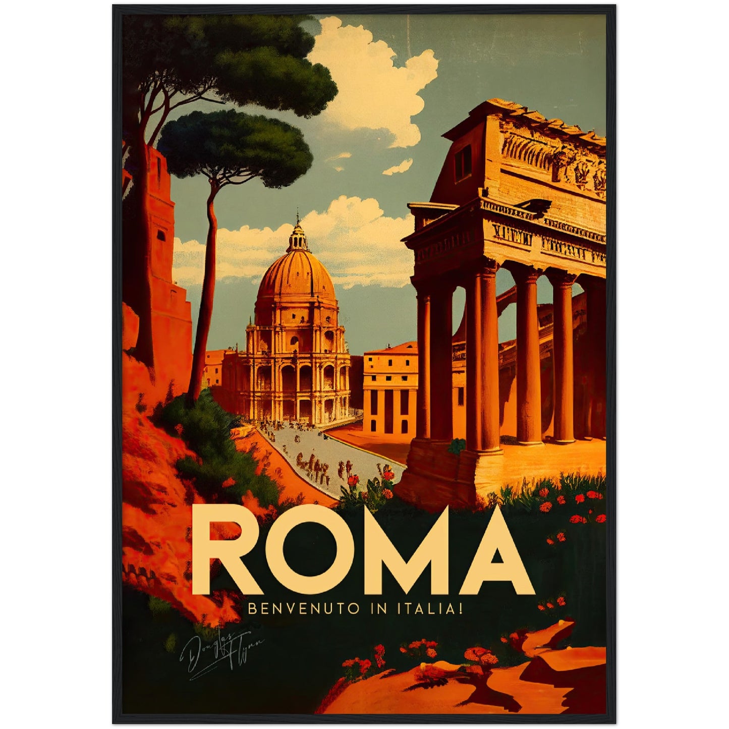 »Rome, travel poster no 2« retro poster