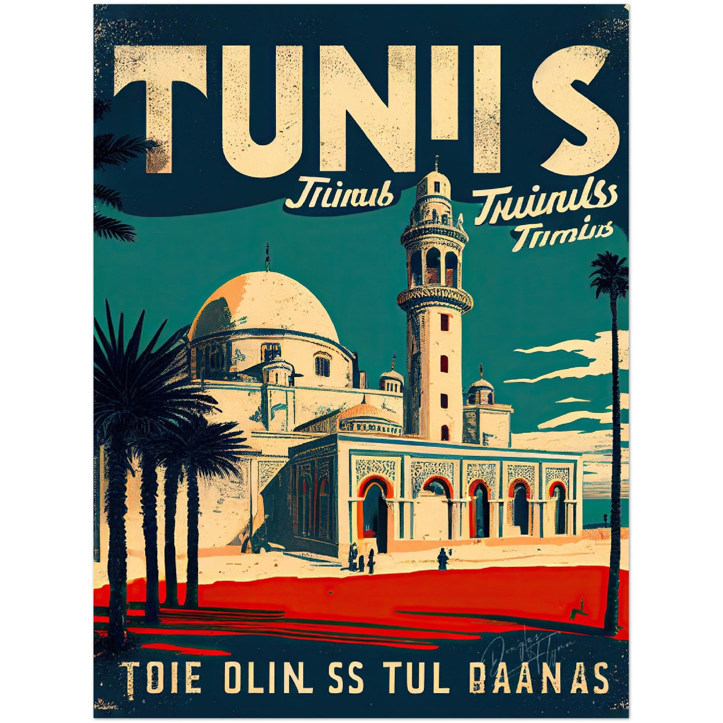 »Tunis, travel poster no 3« retro poster
