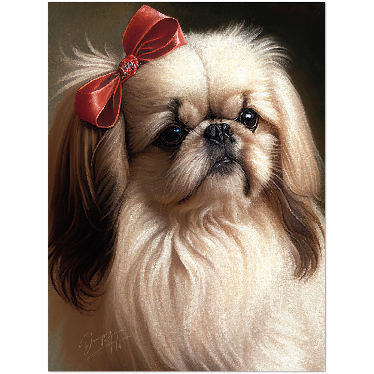 »Pekingese med rosett«