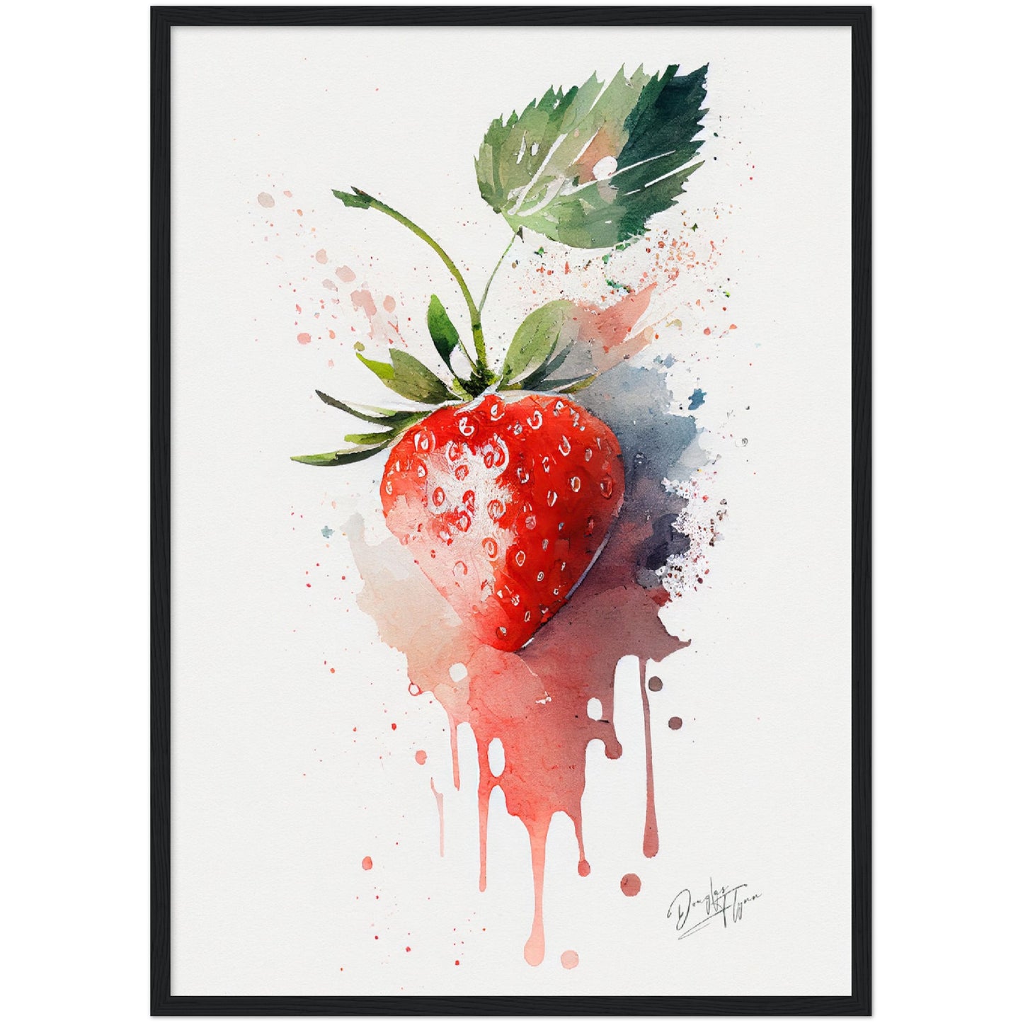 »Harmony Strawberries in Hues« retro poster