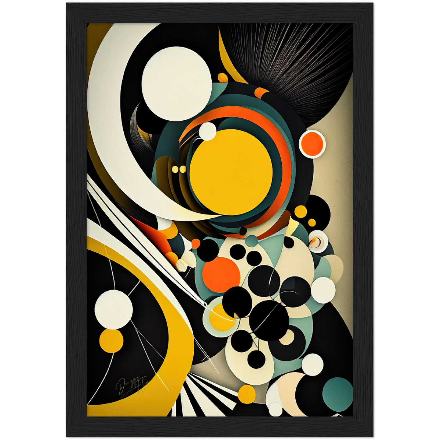 "Vibrant Chaos of Color and Form retro poster
