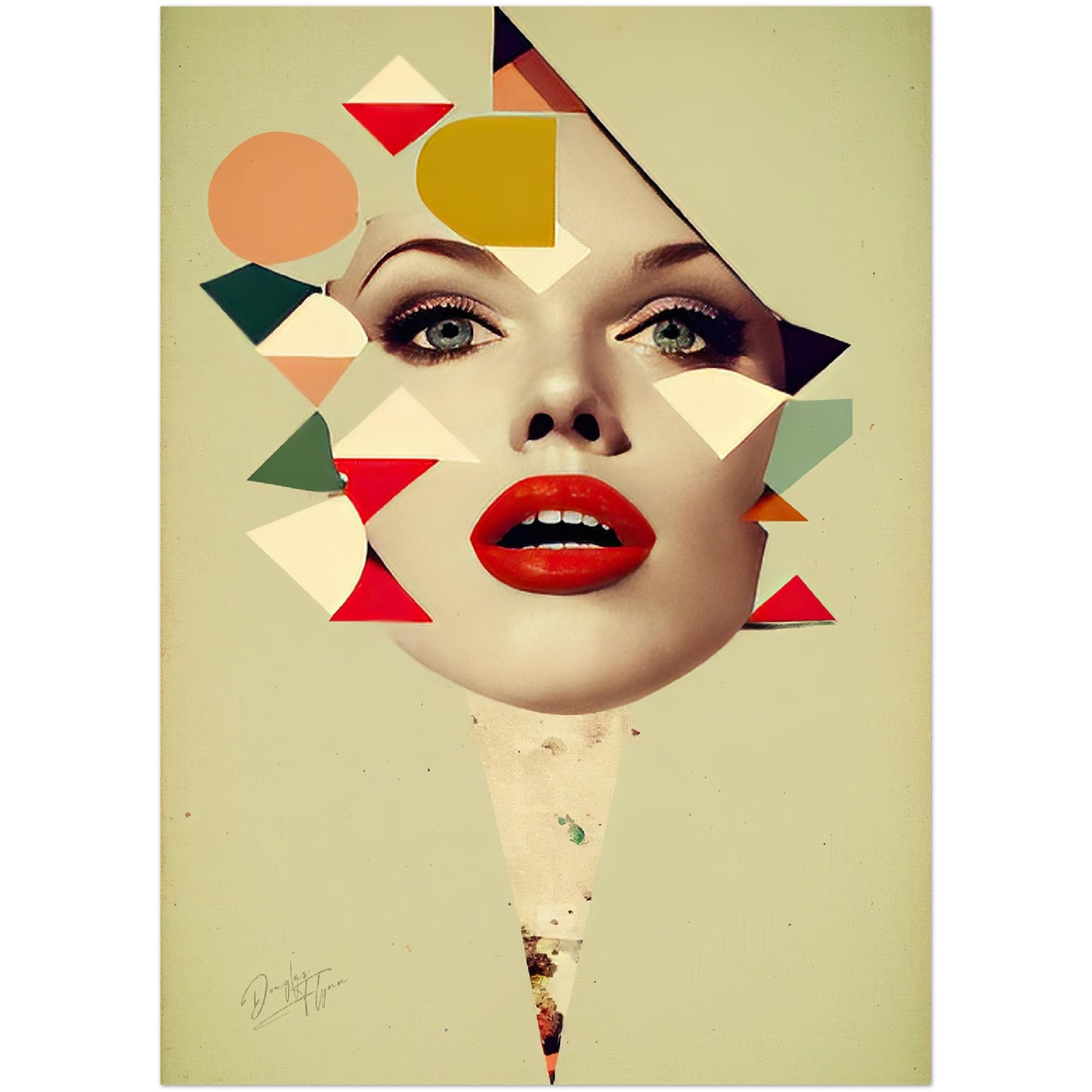 »Mirrored Realities of the Dreamscapes« retro poster