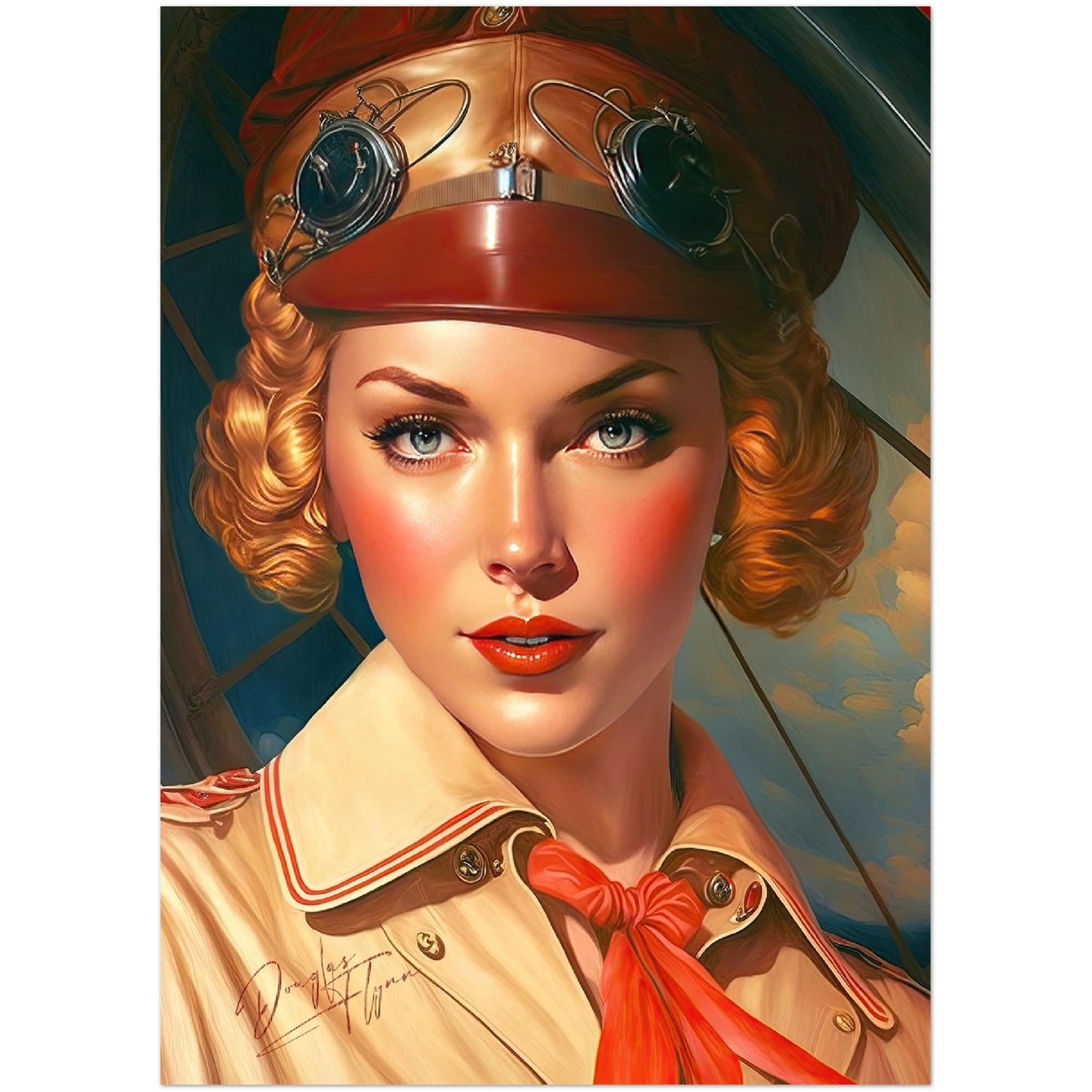 »Keep your eyes open for me« retro poster