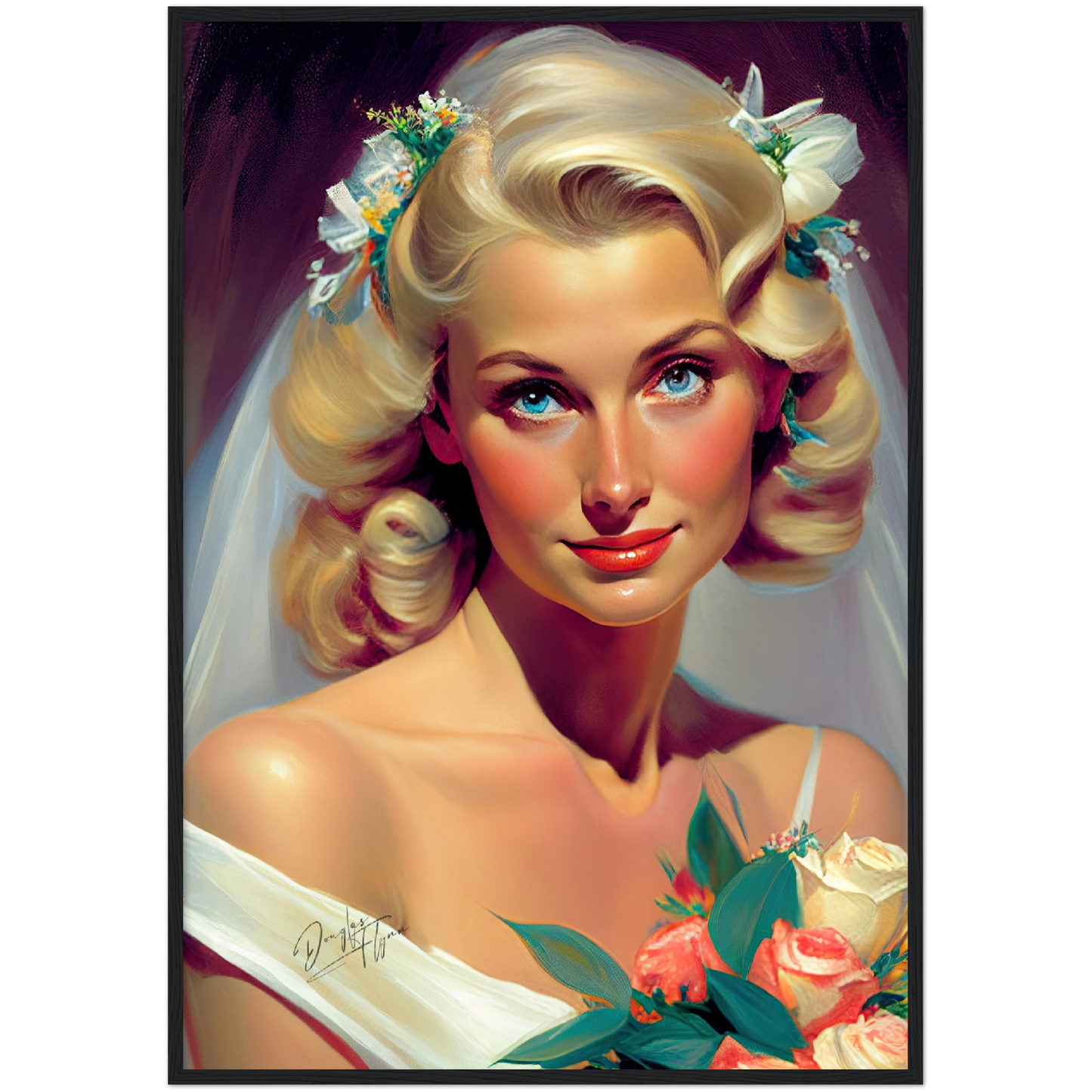 »Elegant Wedding Glamour« retro poster