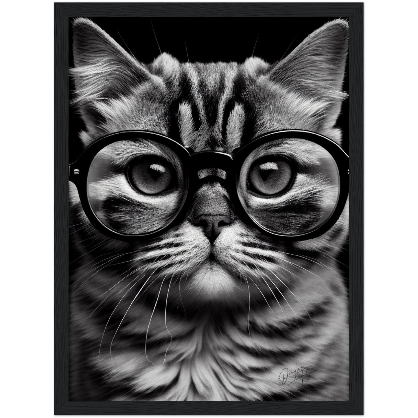 »Purrfect Thinker« retro poster