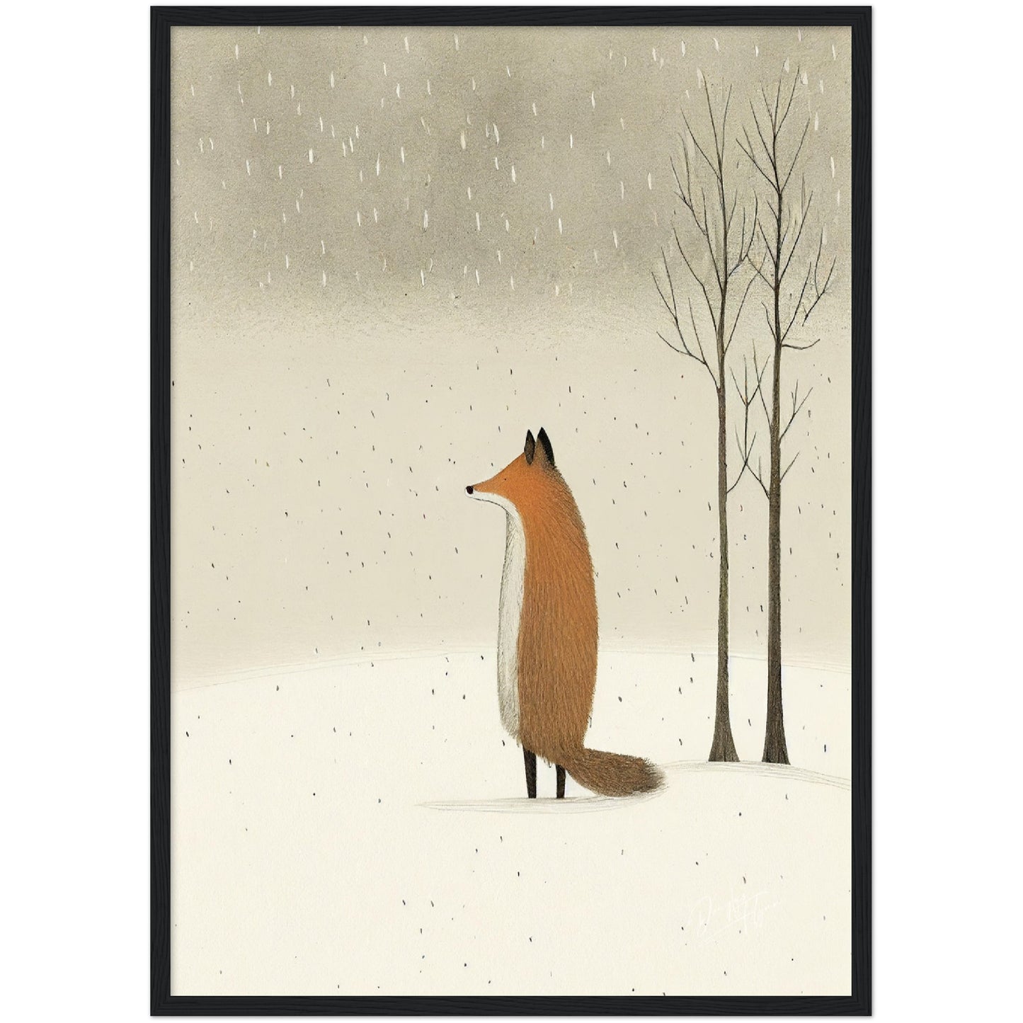 »Fox Sneak and Think Things Through« retro poster
