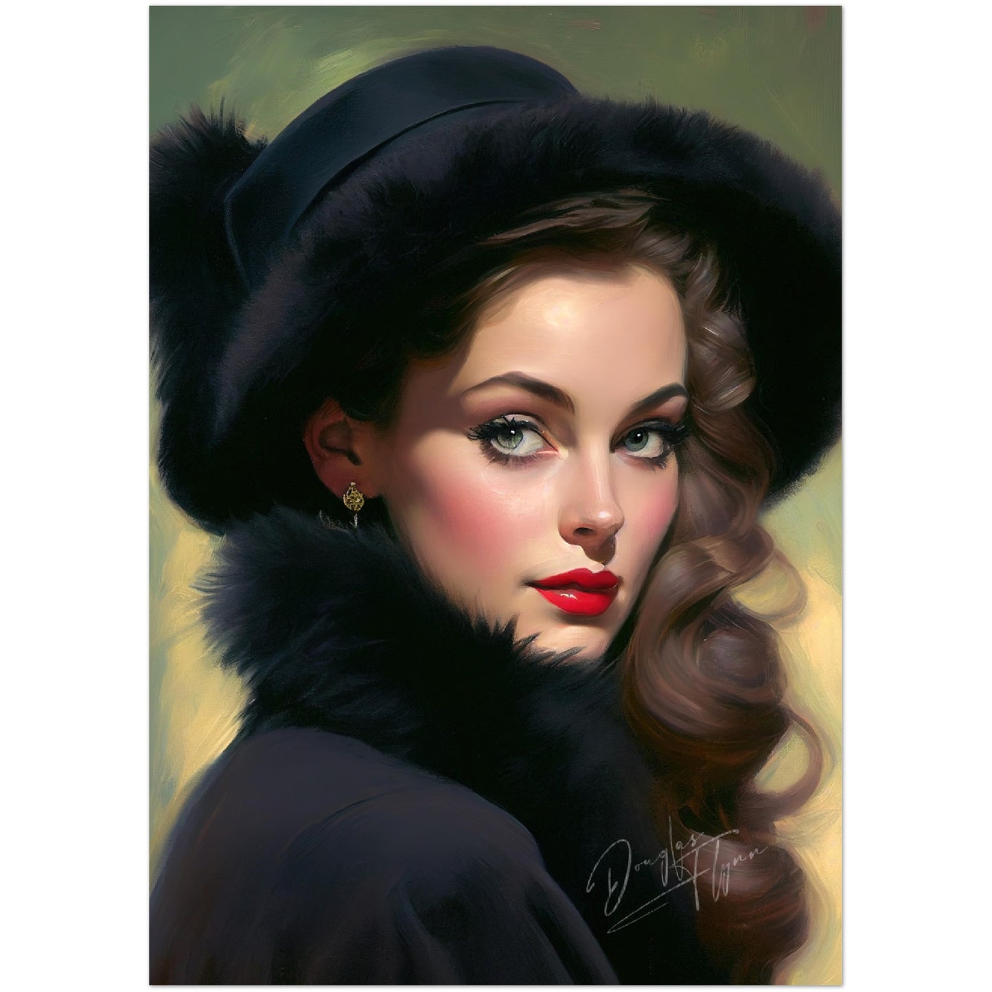 »Diana's Decadent Demeanor« retro poster