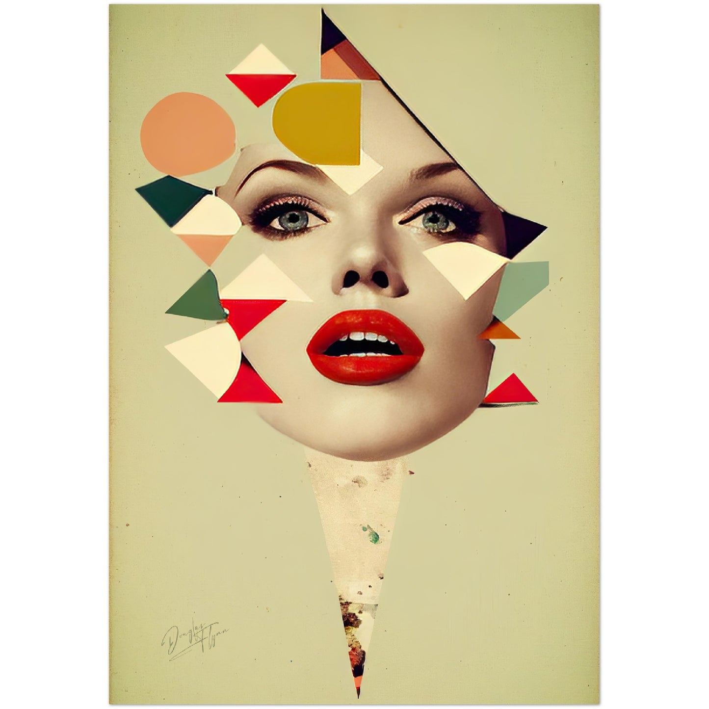 »Mirrored Realities of the Dreamscapes« retro poster