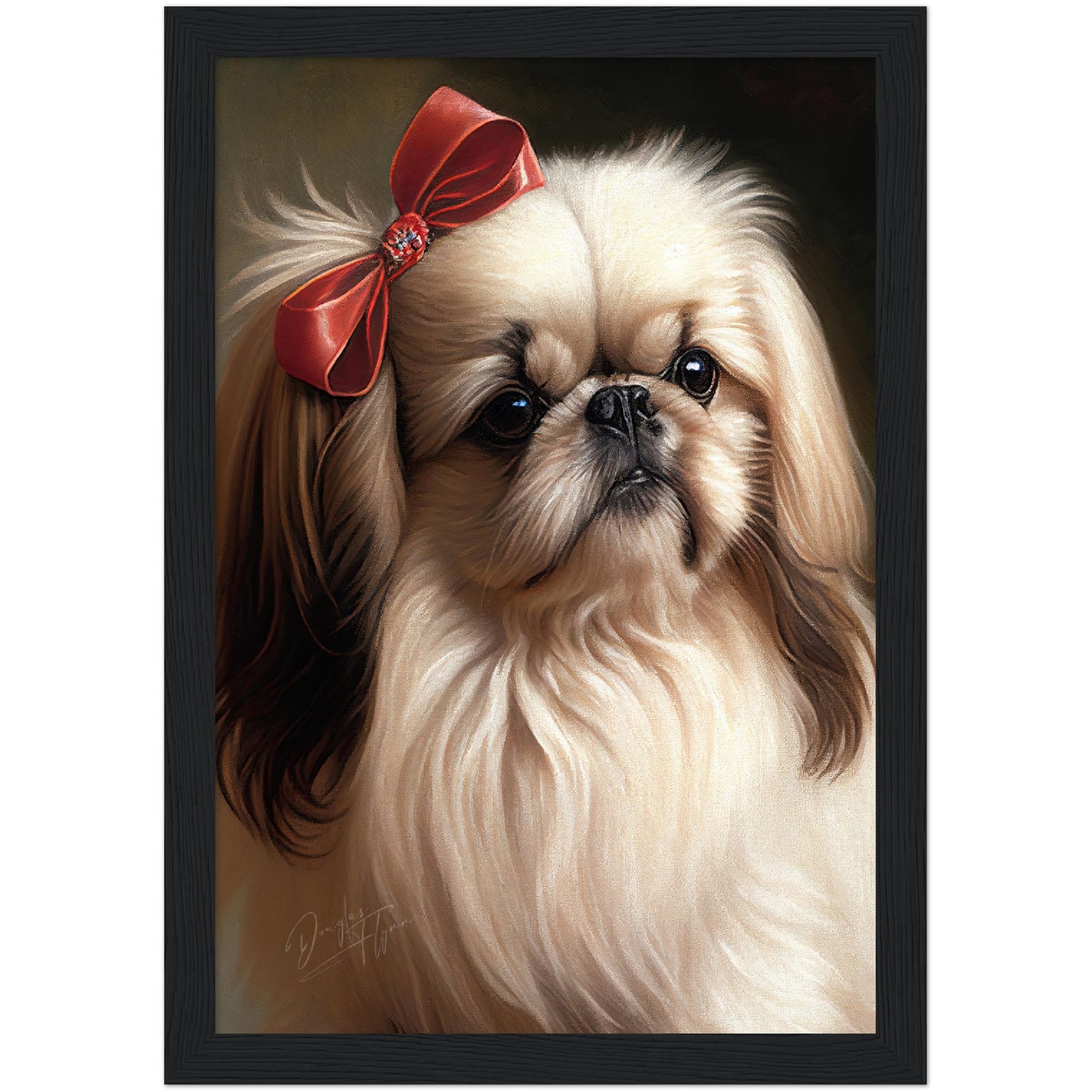 »Pekingese med rosett«