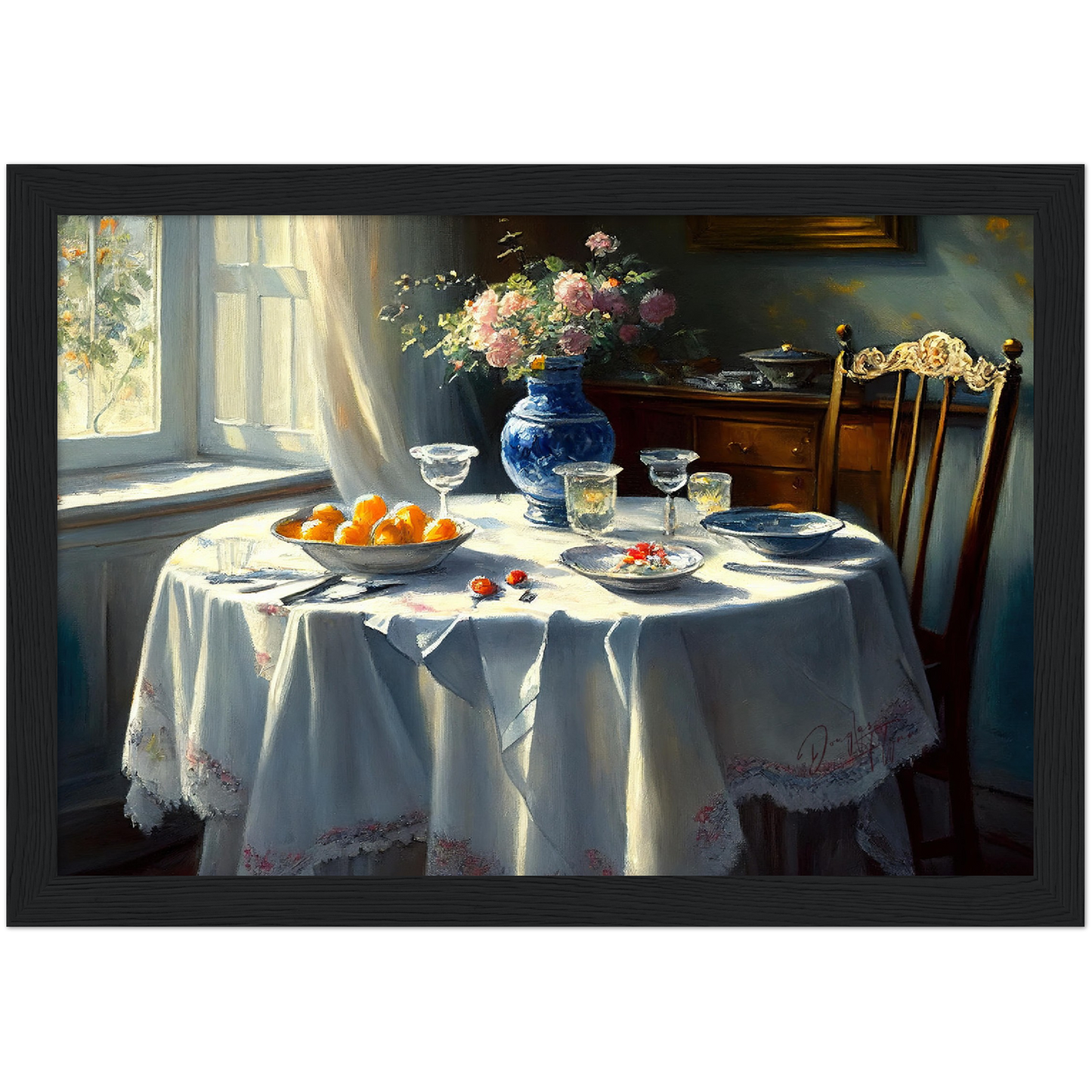 »A meal to create feelings« retro poster