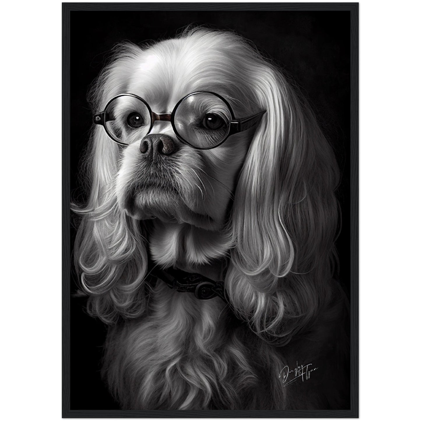 »Spectacled Spaniel« retro poster