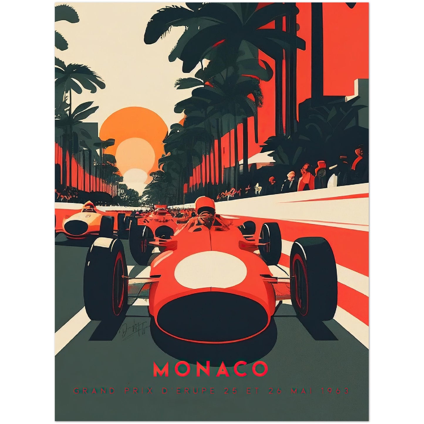 »Dynamic Decades of Racing« retro poster
