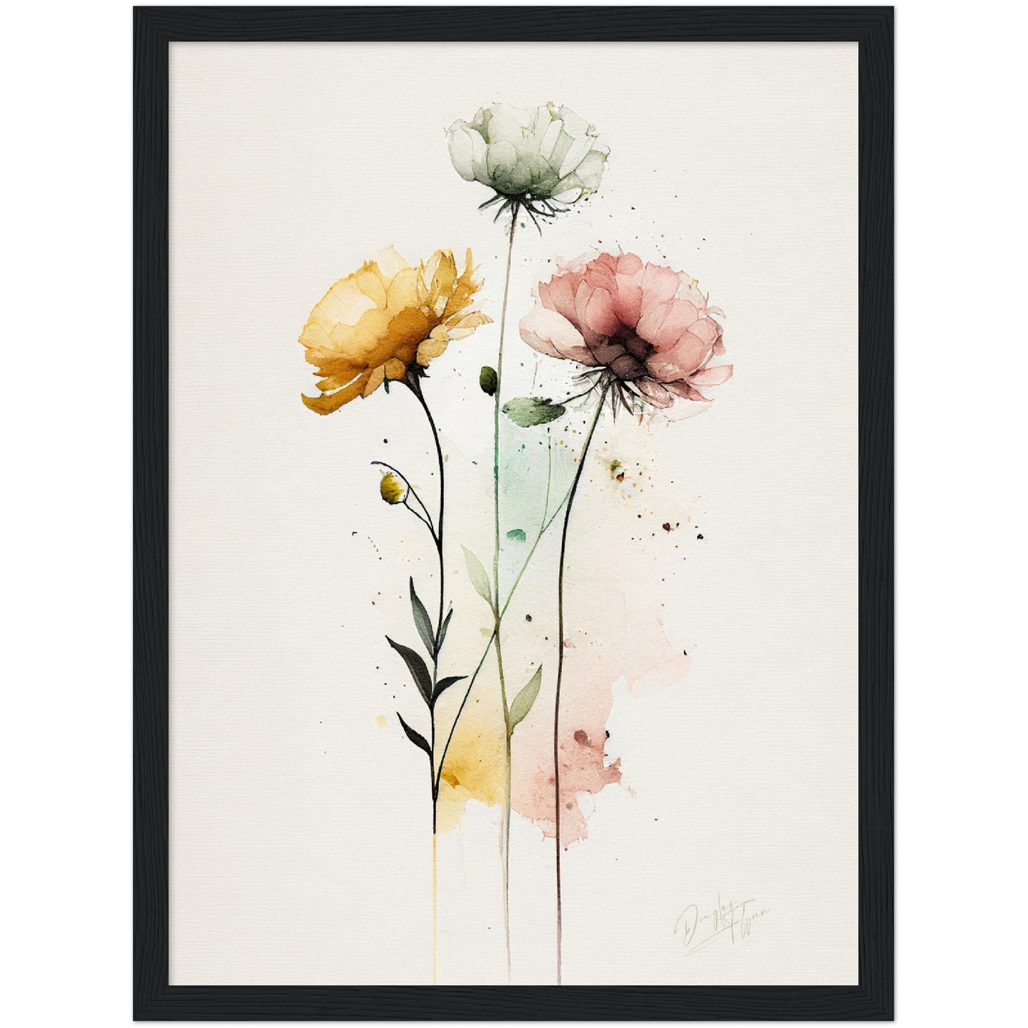 »Flower Reflections« retro poster