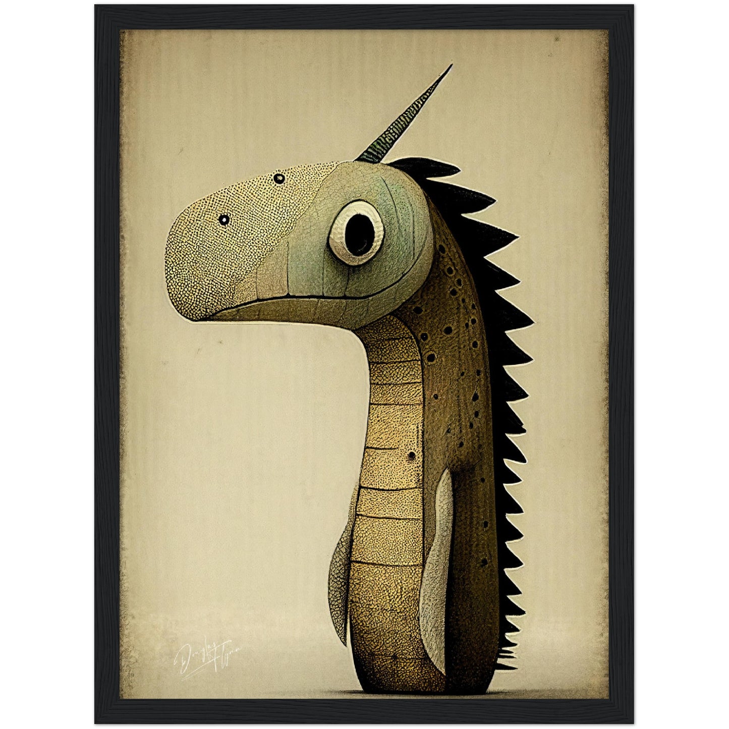 »Sad Dragon Birthday« retro poster