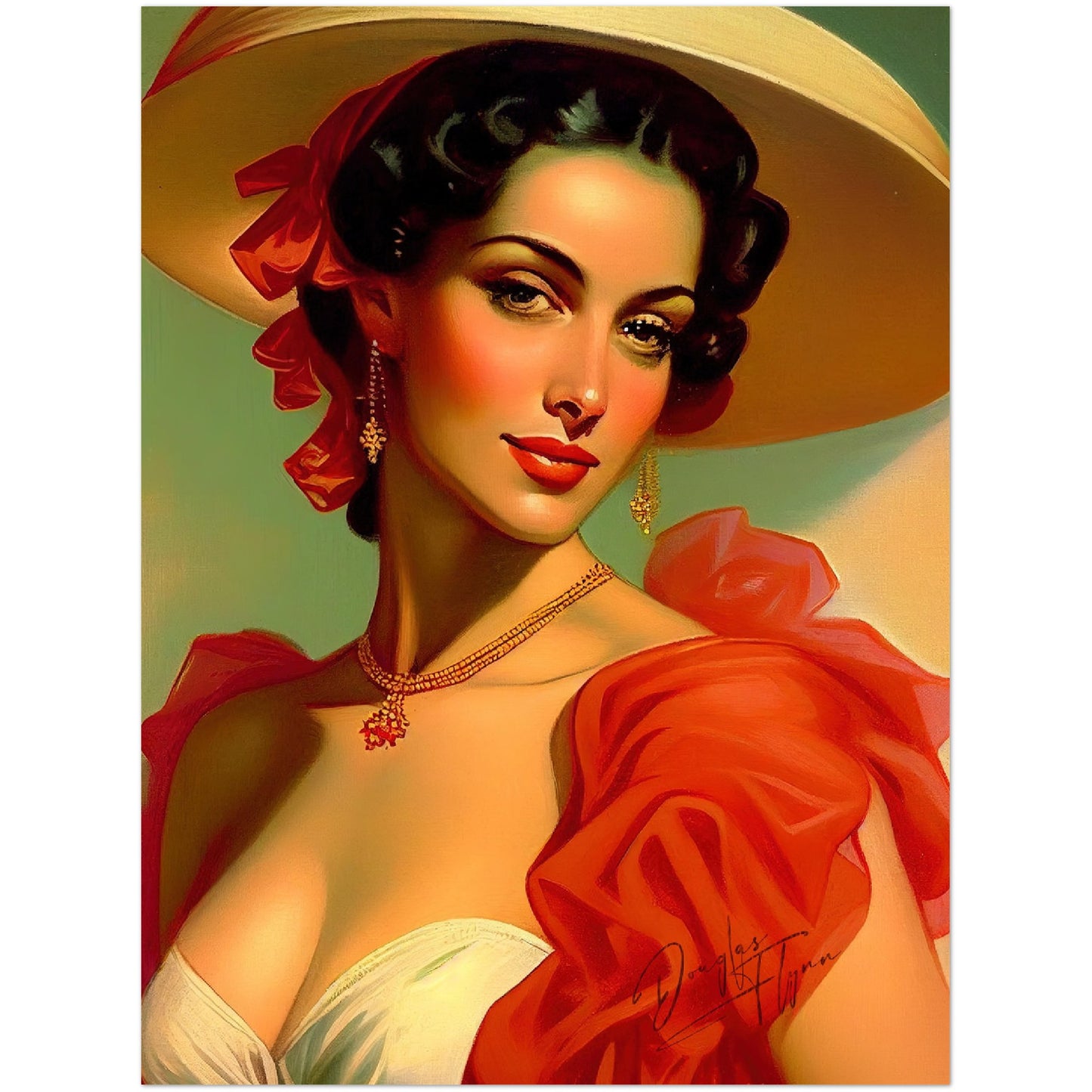 »Victoria's Vintage Vixen« retro poster