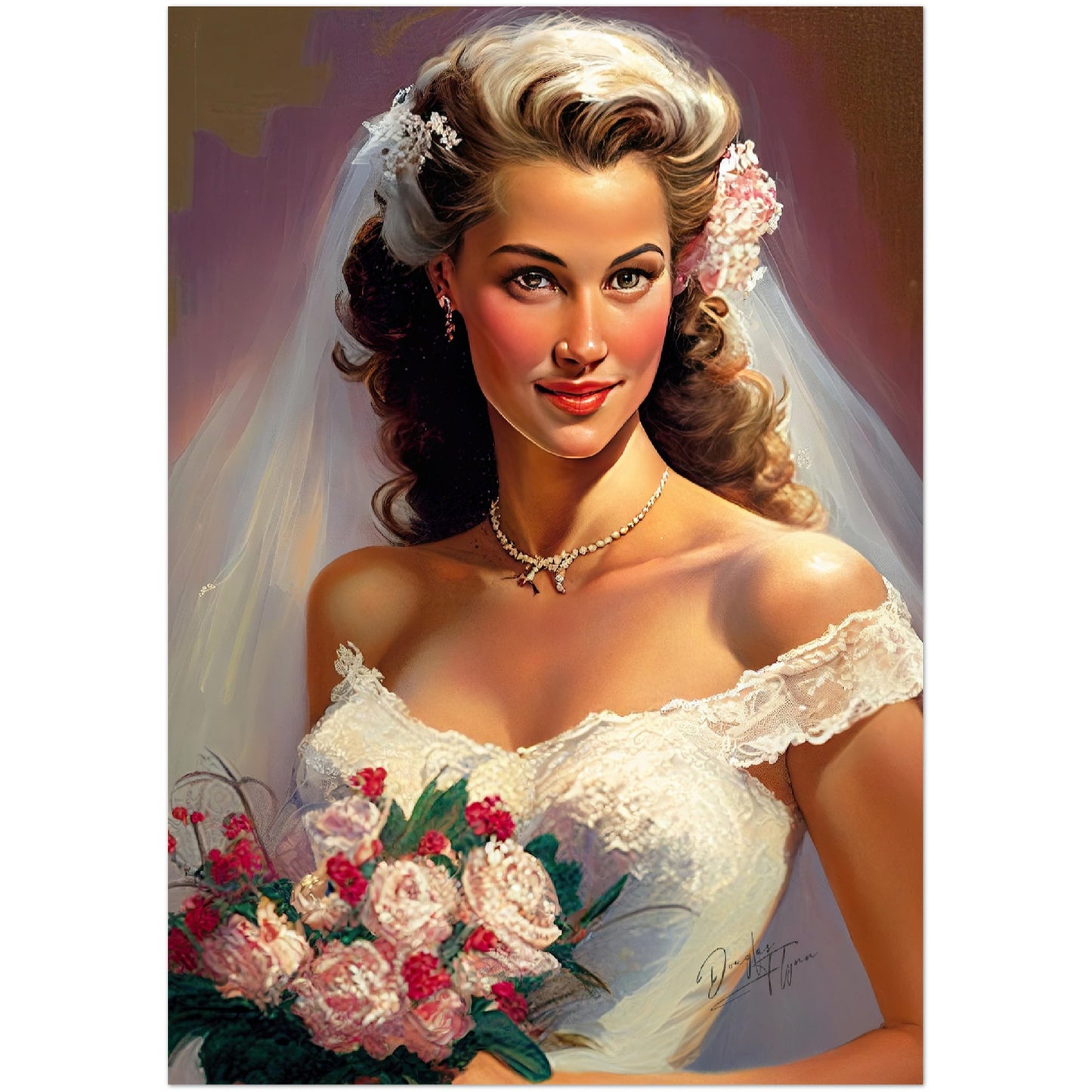 »Vintage Romance for Weddings« retro poster