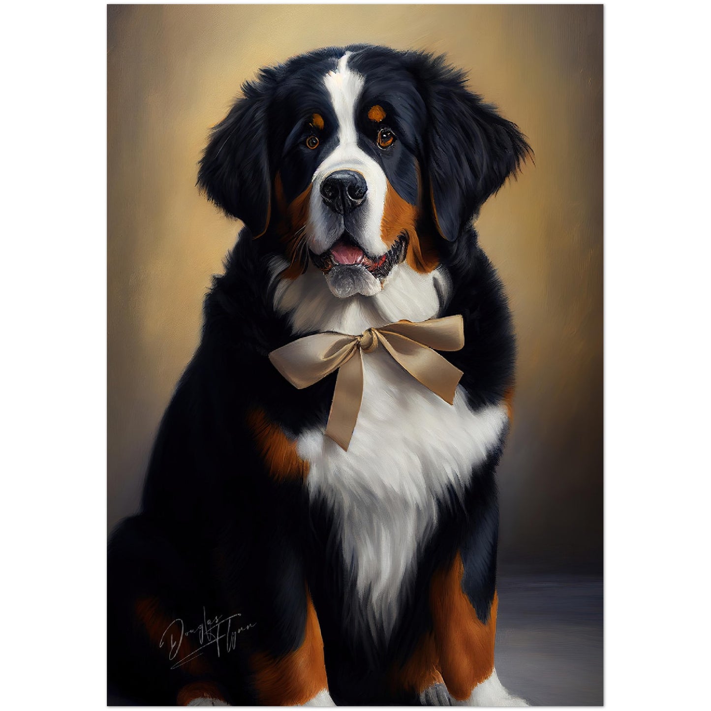 »Berner sennenhund med rosett«