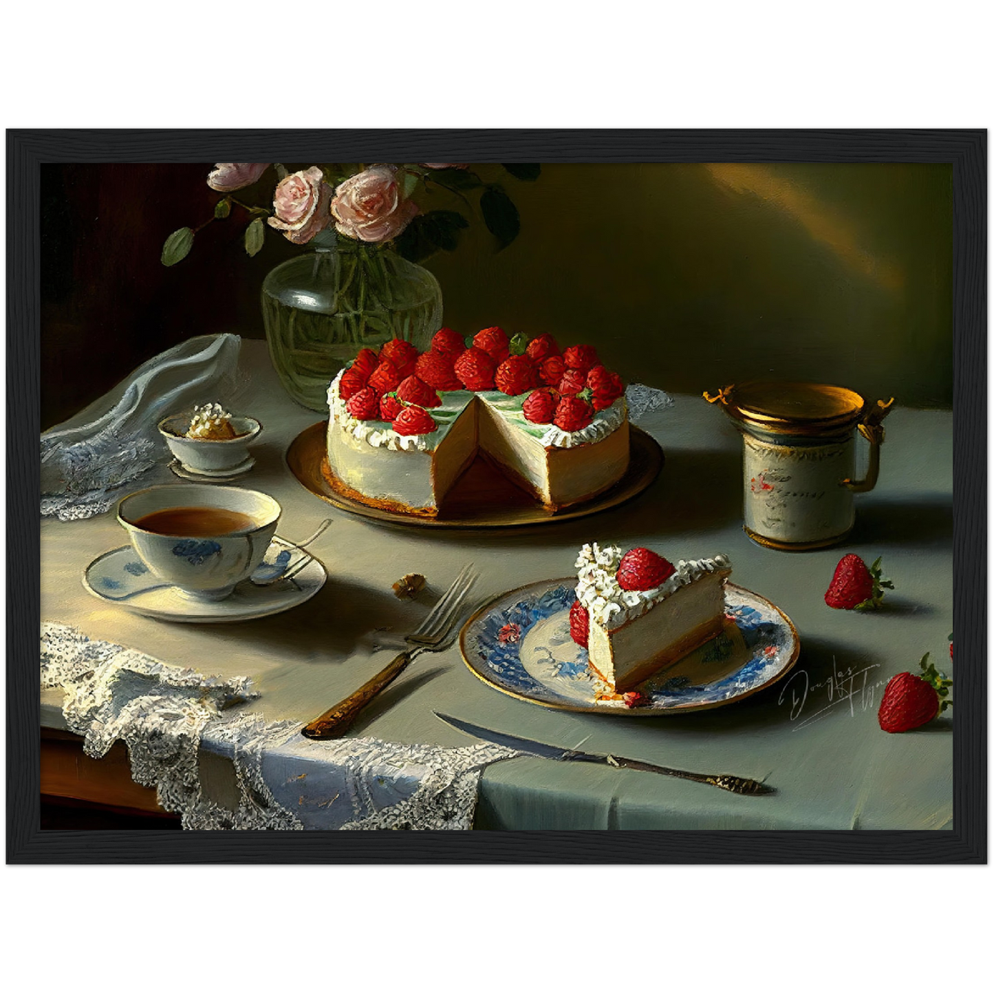 »Nostalgic memories at the dining table« retro poster