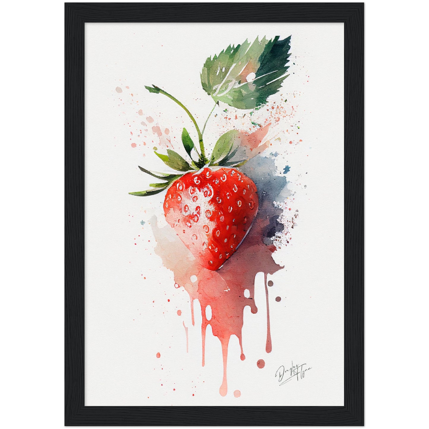 »Harmony Strawberries in Hues« retro poster