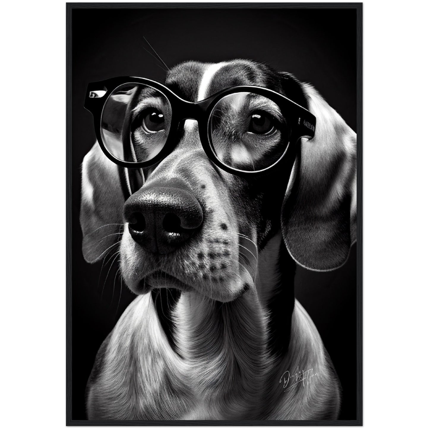 »Pup in Glasses« retro poster