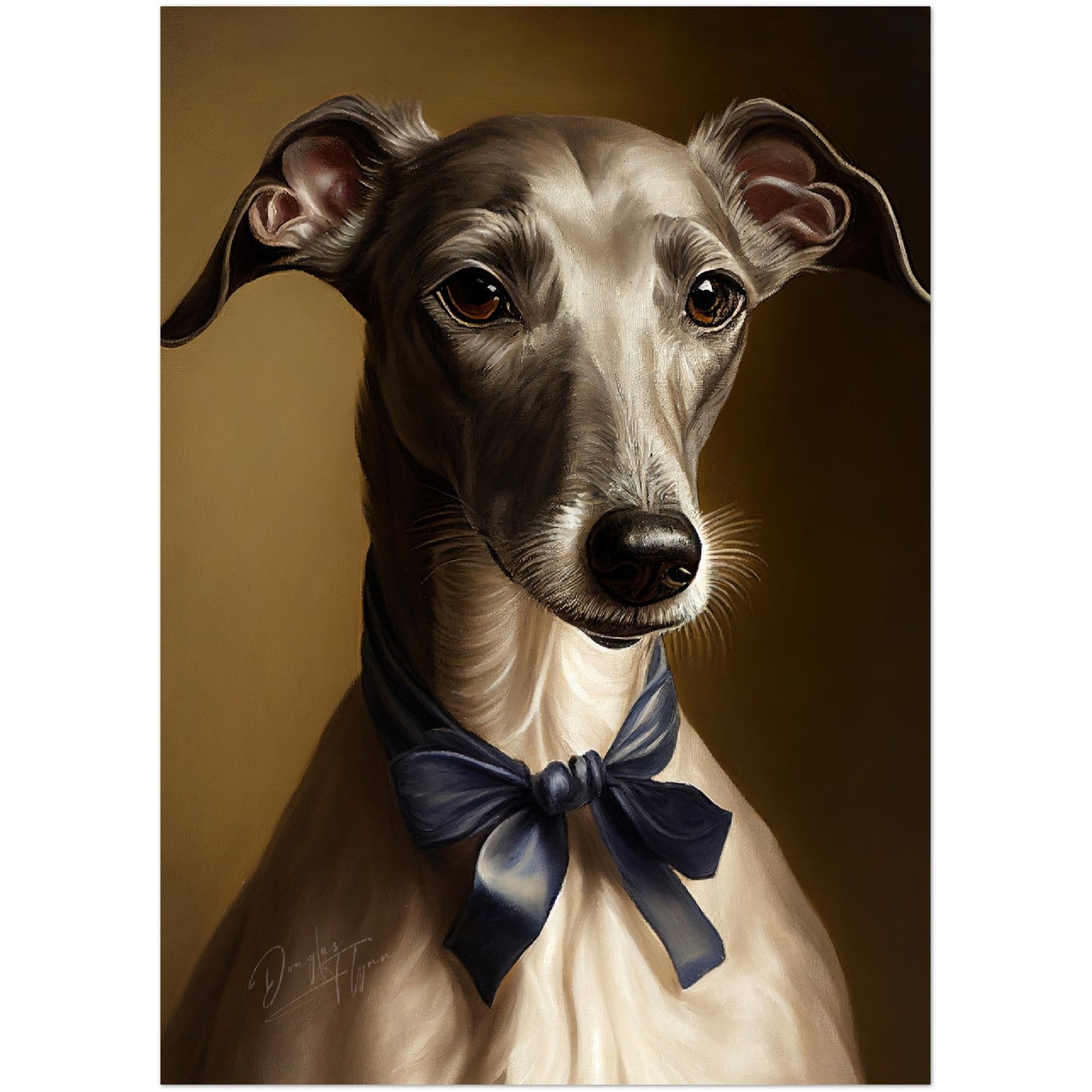 »Greyhound med rosett«