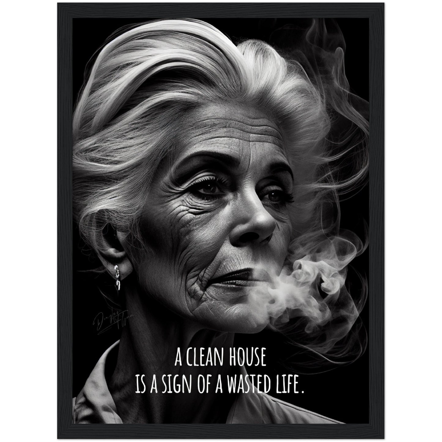 »A clean House Is A Sign« retro poster