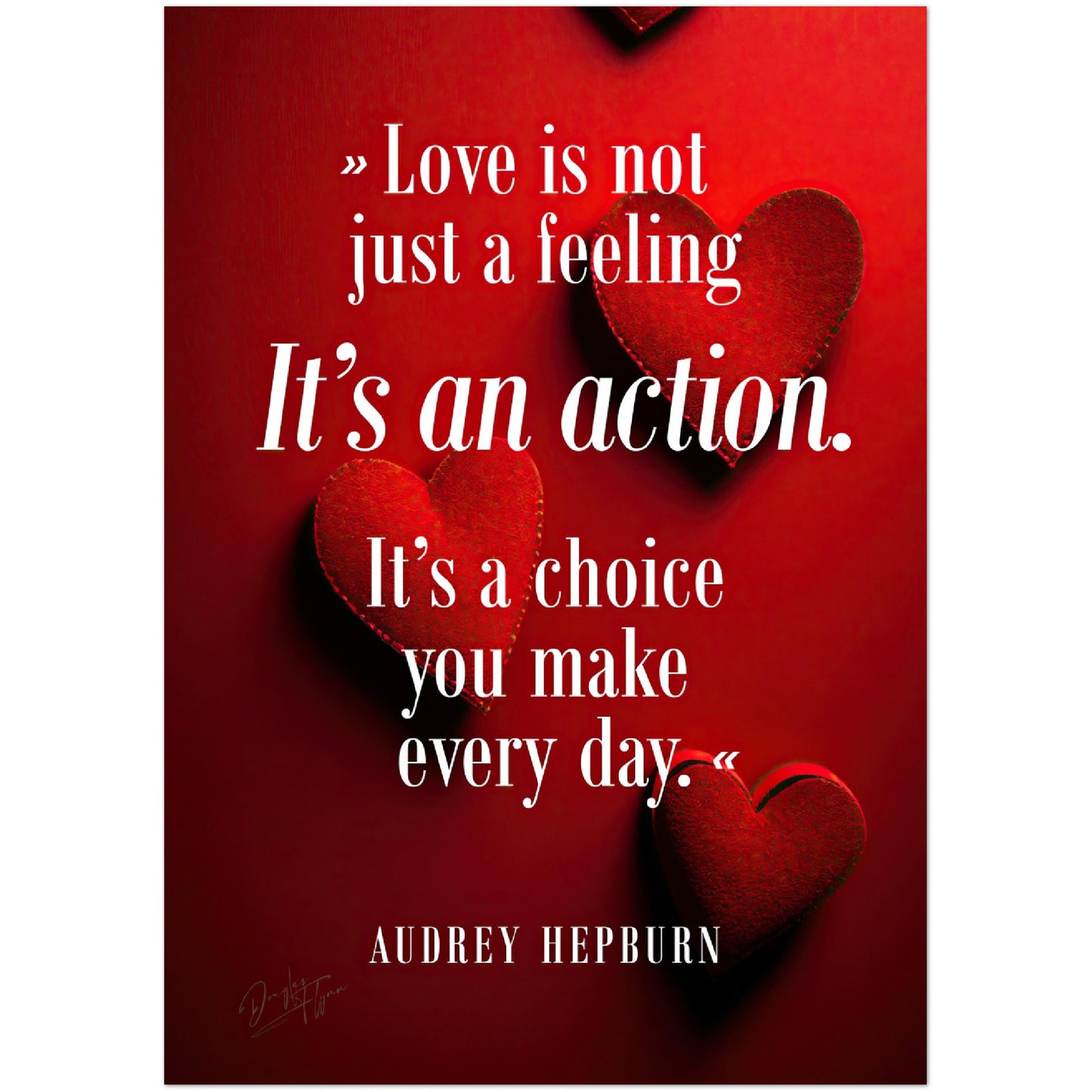 »Love Is Not Just A Feeling« retro poster