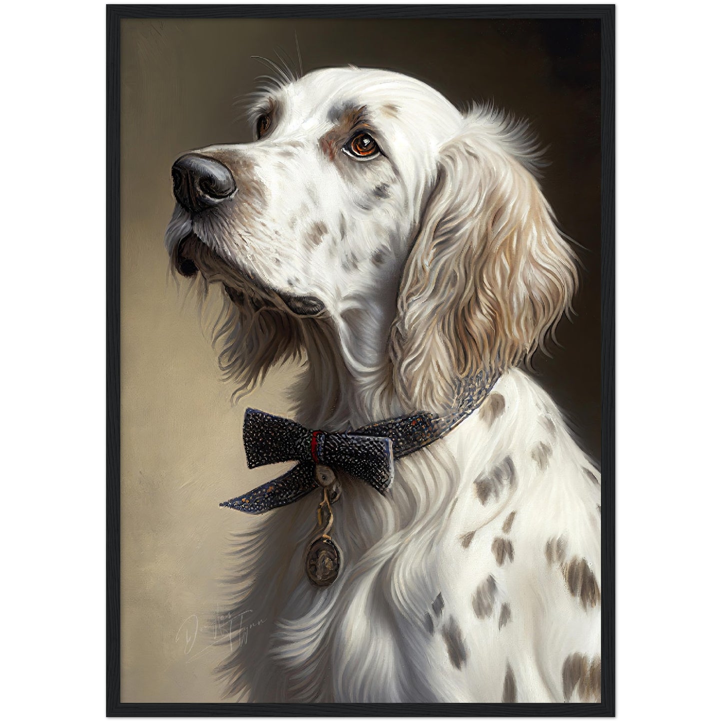 »English Setter med rosett«