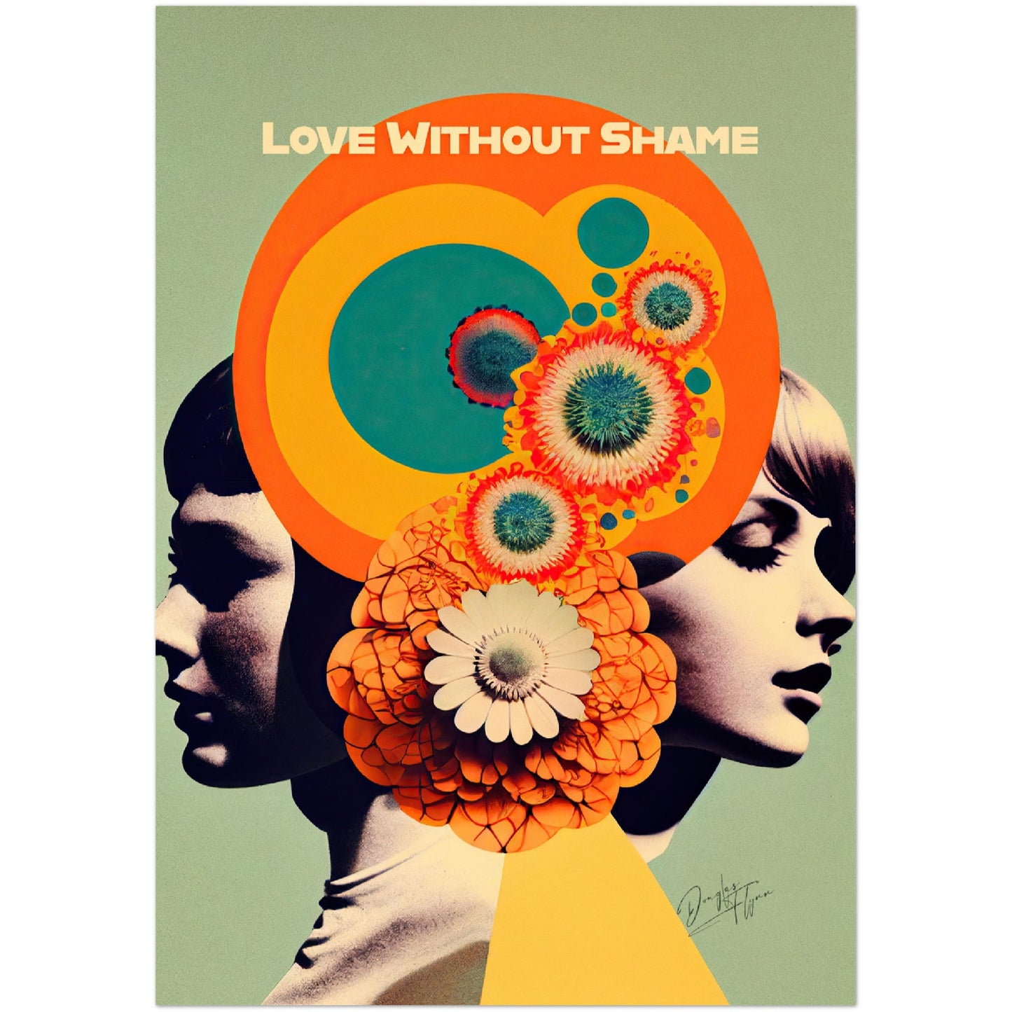 »Love Without Shame«retro poster