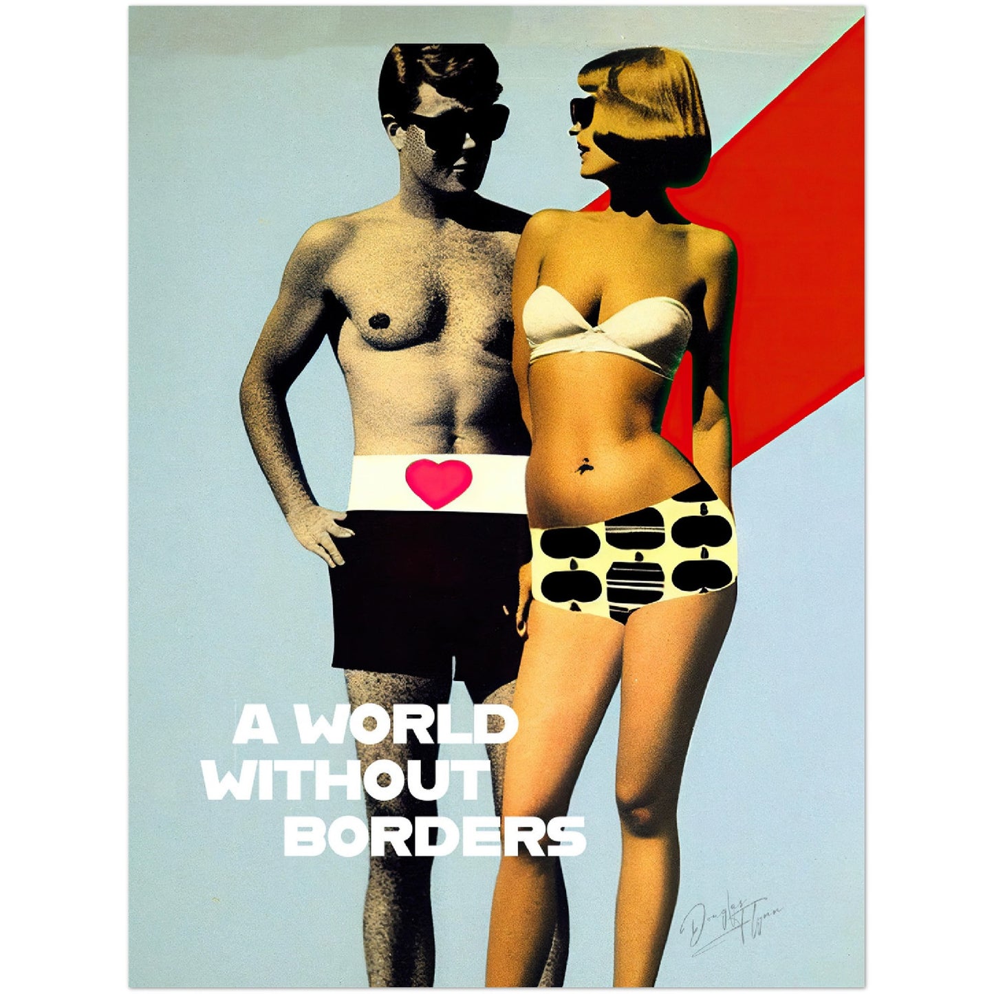 »A World Without Borders«retro poster