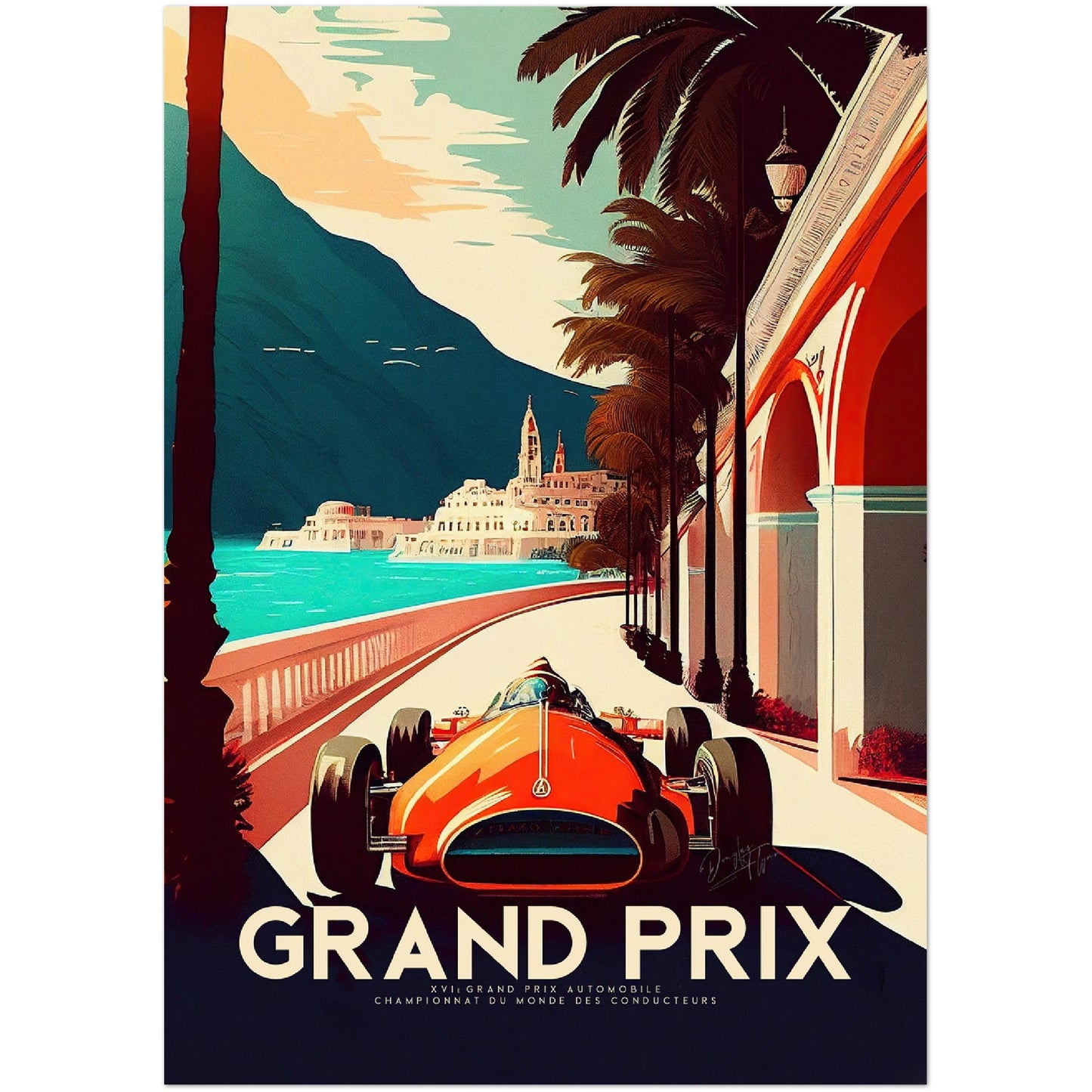 »Vintage Victory Run« retro poster