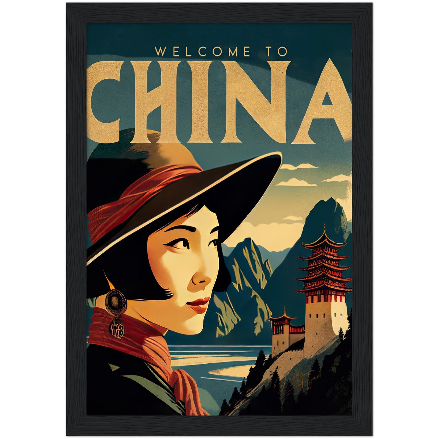 »China, travel poster no 3« retro poster
