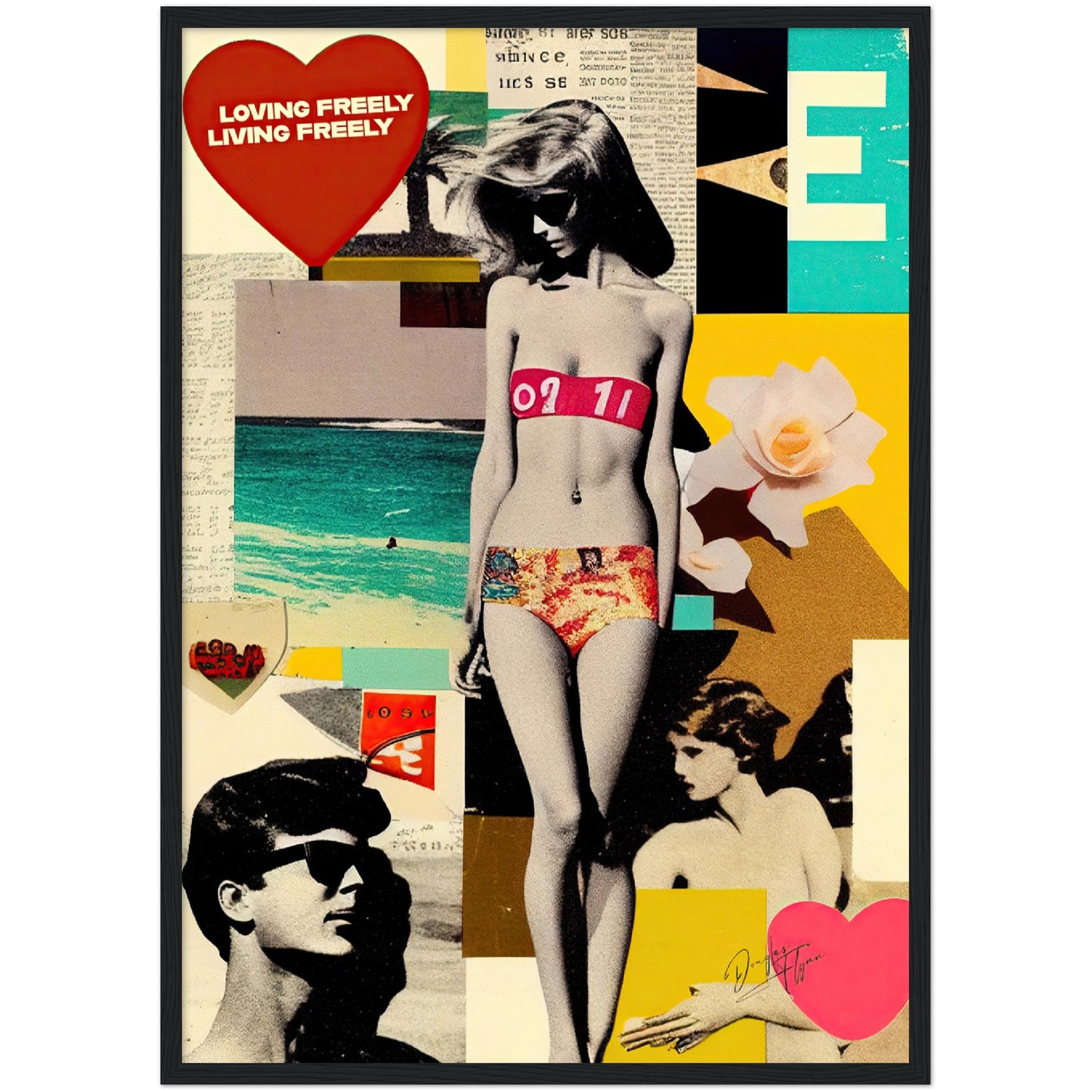»Loving Freely, Living Freely«retro poster