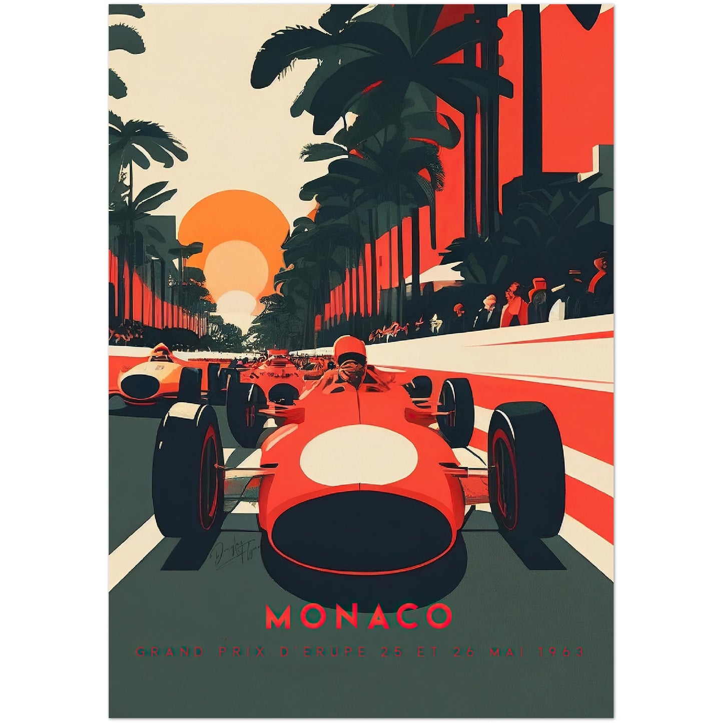 »Dynamic Decades of Racing« retro poster