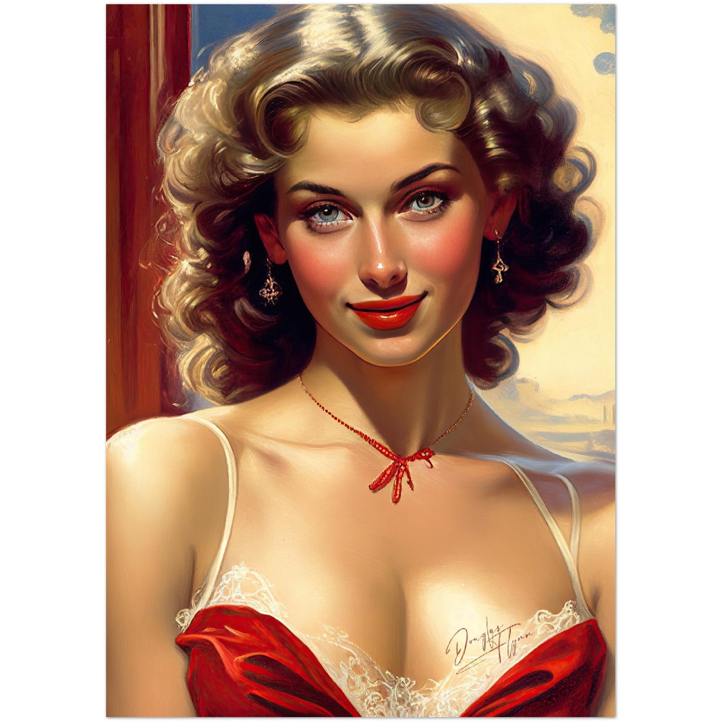 »Belles Balcony« retro poster