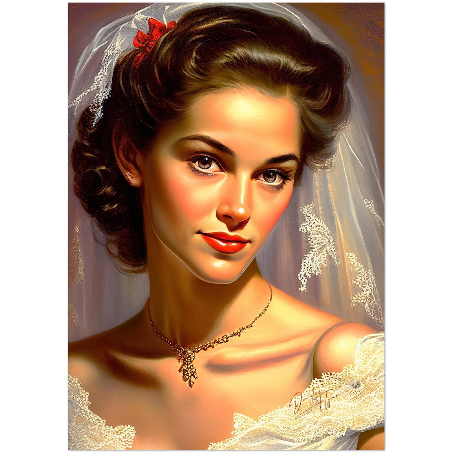 »Veiled Wedding« retro poster