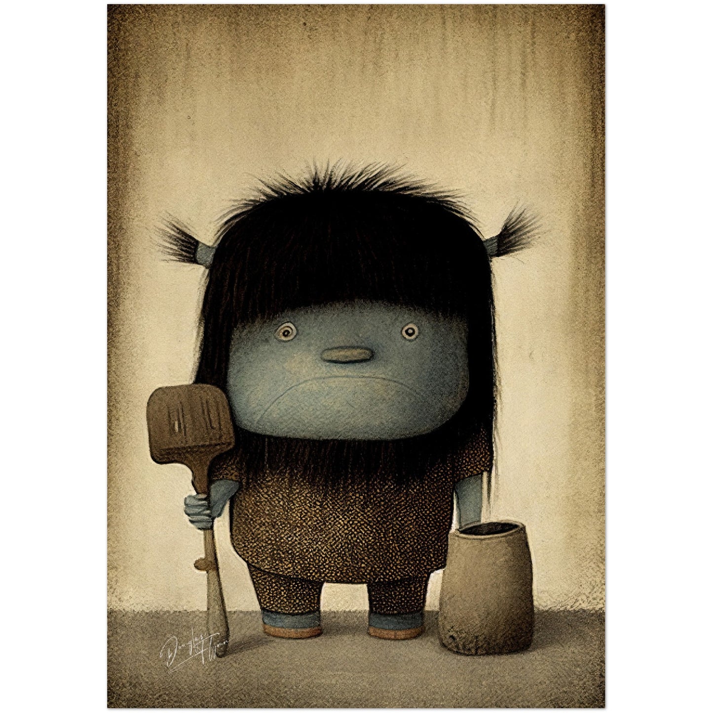 »Contrary Troll« retro poster