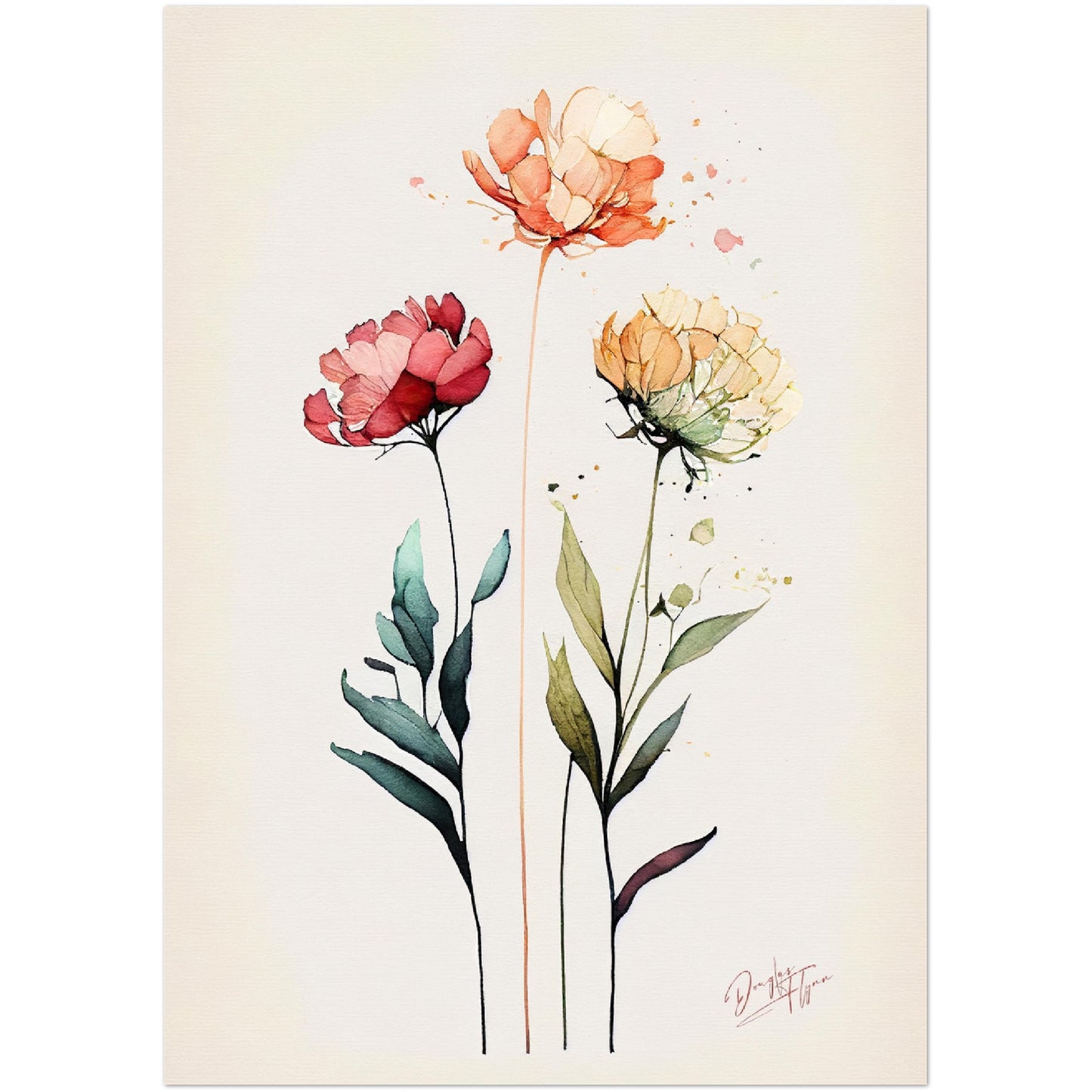 »Bouquet of Serenity« retro poster